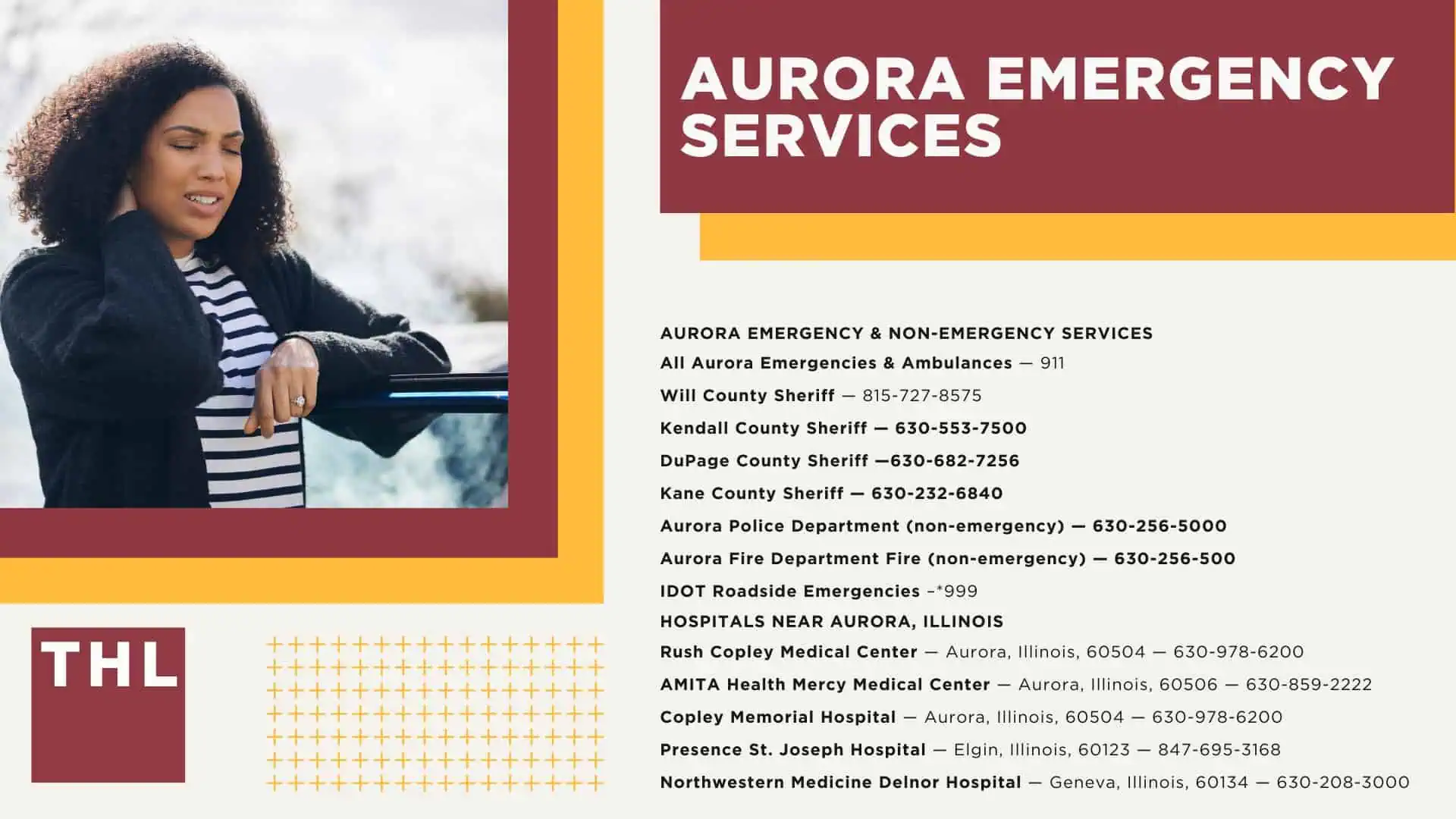 Aurora Car Accident Lawyer; About Aurora, Illinois; Aurora Car Accident Lawyer; Aurora, IL Car Accident Statistics; What Are the Common Causes of Car Accidents in Aurora, IL; Illinois Seat Belt Laws; How Can Aurora, IL Drivers Prevent Car Accidents;  What To Do if You’re in a Car Accident in Aurora, IL; What To Do if You’re in a Car Accident in Aurora, IL; Aurora Emergency Services