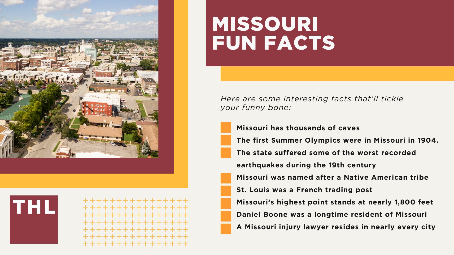 The #1 Missouri Personal Injury Lawyer; Overview of Missouri Geography and Culture; Missouri Facts, Cities, and General Info; Missouri Fun Facts