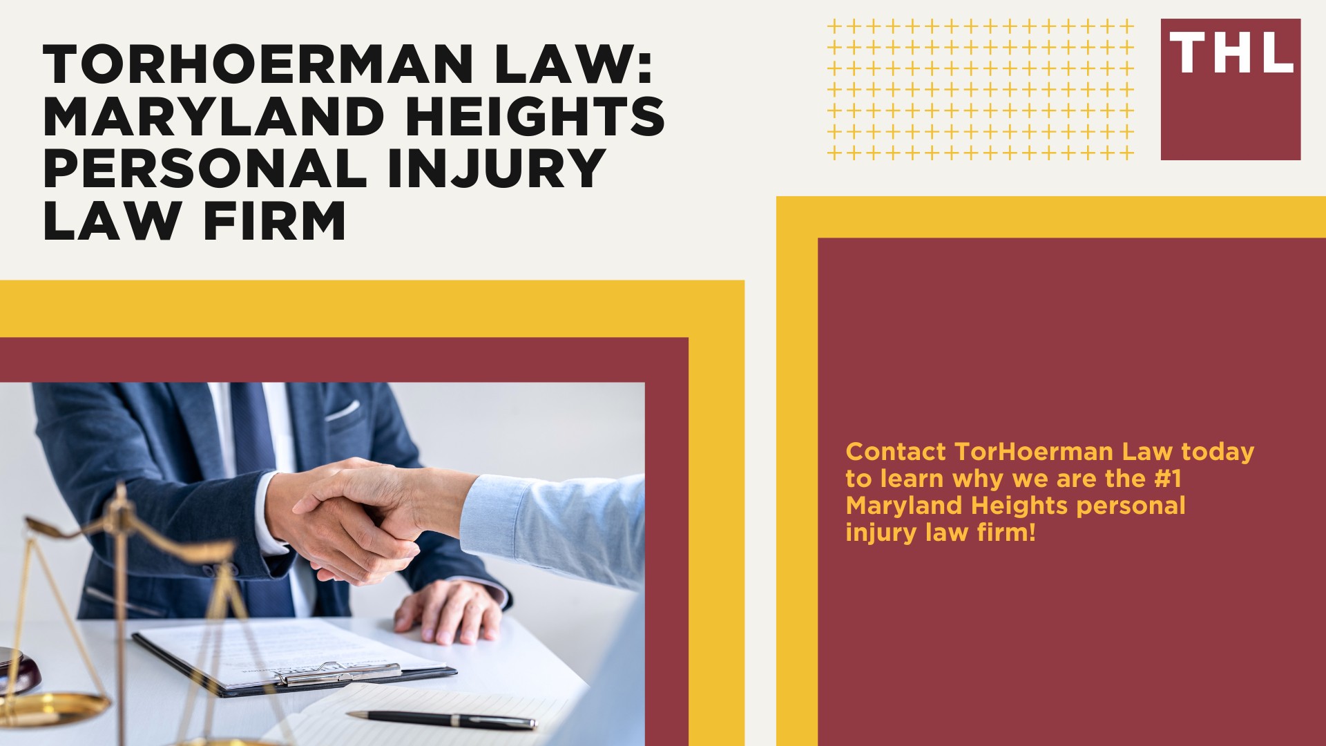 The #1 Maryland Heights Personal Injury Lawyer; Why Hire a Maryland Heights Personal Injury Lawyer; Filing a Lawsuit in Maryland Heights, MO; Am I Eligible for a Maryland Heights Personal Injury Lawsuit; Benefits of Hiring a Maryland Heights Personal Injury Lawyer; TORHOERMAN LAW Maryland Heights Personal Injury Law Firm