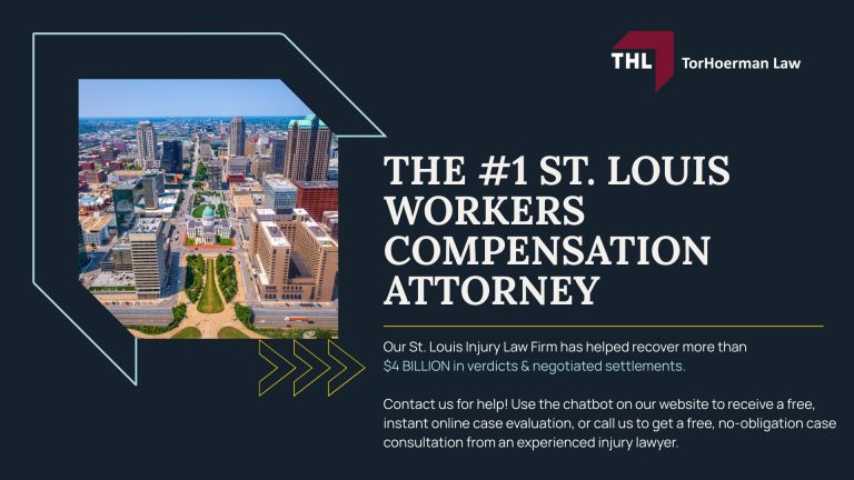 St. Louis Workers Compensation Laws; Common Causes of Workplace Injuries in St. Louis; What Does Workers Comp Cover; Four Levels of Worker Disability; Damages; Workers Compensation Disability Claims; St. Louis Workers Comp Claims Process; Hiring a St. Louis Workers Compensation Lawyer; TorHoerman Law_ St. Louis Workers Compensation Law Firm; The #1 St. Louis Workers Compensation Attorney - FEATURED IMAGE - TorHoerman Law