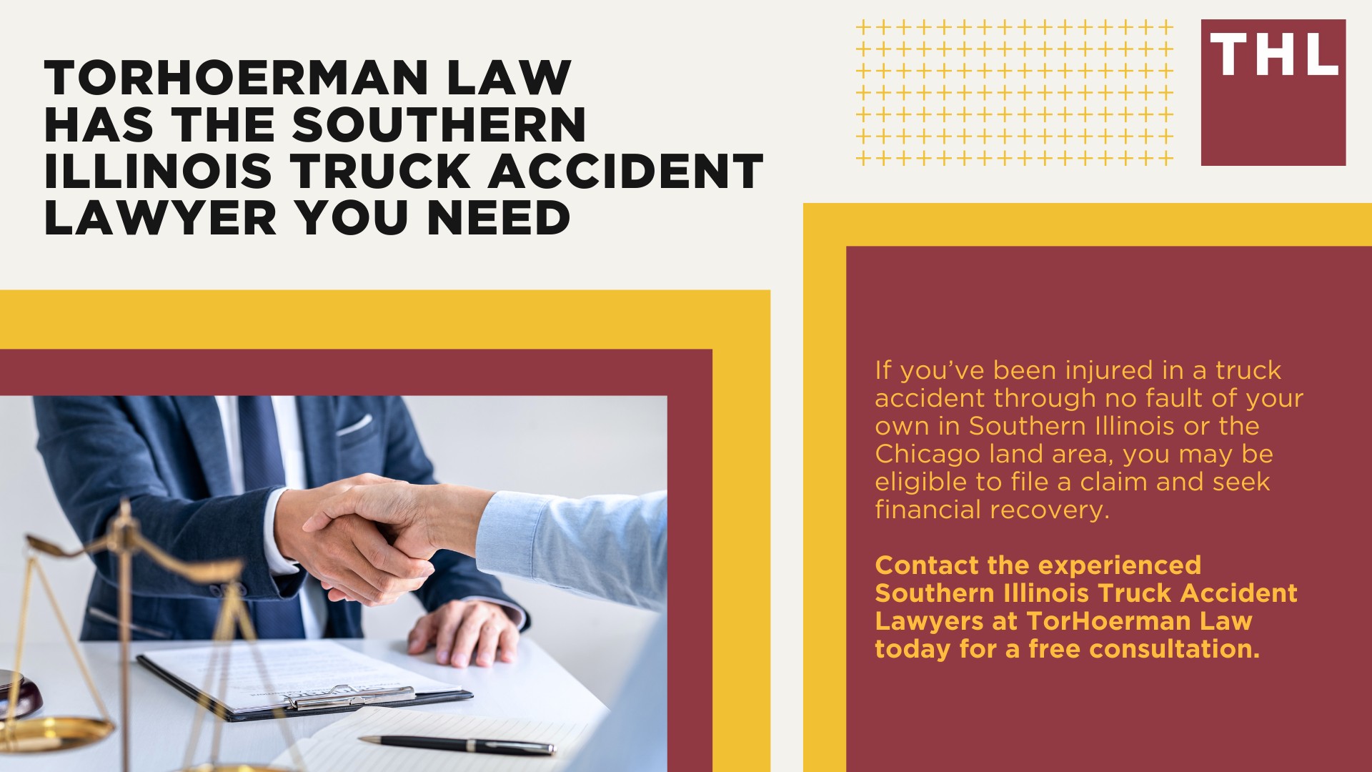 Southern Illinois Car Accident Lawyer; Southern Illinois Car Accident Facts; Preventing A Car Accident in Southern Illinois; This Is The First Accident I’ve Been In. What Can A Southern Illinois Car Accident Lawyer Do To Help; TorHoerman Law - Experts in Southern Illinois Car Accident Lawsuits; Southern Illinois Truck Accident Lawyer; Are Truck Accidents Common in Southern Illinois; Southern Illinois Roads, Routes, & Travel; Southern Illinois Truck Accident Attorneys_ What Do They Do; TorHoerman Law Has The Southern Illinois Truck Accident Lawyer You Need