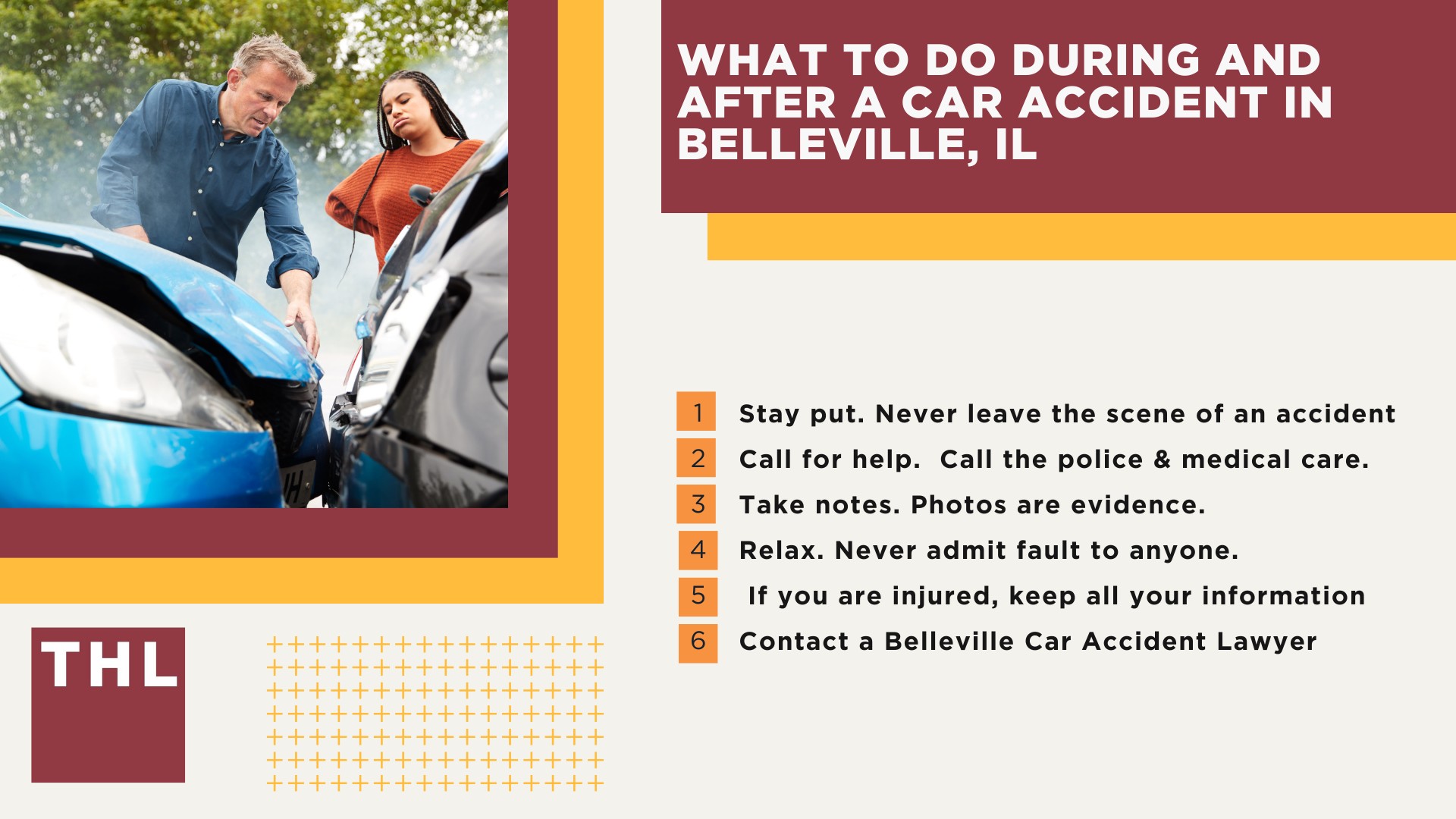 Belleville Car Accident Lawyer; Belleville Car Accident Lawyer_ Your Guide to Lawsuits in Illinois; Car Crash Statistics for Belleville, Illinois; Belleville, IL Driving Tips; What To Do During and After a Car Accident in Belleville, IL