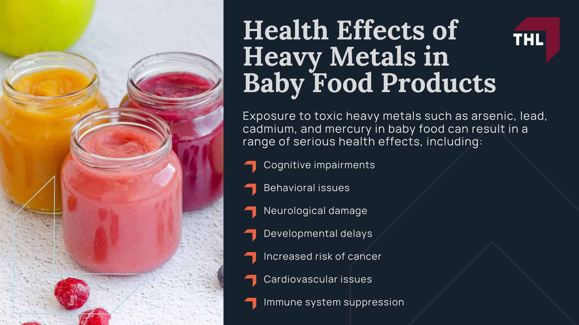Toxic Baby Food Lawsuit - About Toxic Baby Food Lawsuits - torhoerman law; Toxic Baby Food Lawsuit - What is the Toxic Baby Food MDL - torhoerman law; Toxic Baby Food Lawsuit - How Many Toxic Baby Food Lawsuits Have Been Filed Current Status of the Toxic Baby Food MDL - torhoerman law; Toxic Baby Food Lawsuit - Dangerous Levels of Heavy Metals Found In Baby Food Products - torhoerman law; Toxic Baby Food Lawsuit - Which Heavy Metals Were Found In Baby Food - torhoerman law; Toxic Baby Food Lawsuit - How Does Heavy Metal Contamination in Baby Food Happen - torhoerman law; Toxic Baby Food Lawsuit - What Specific Baby Food Brands Contain Heavy Metals - torhoerman law; Toxic Baby Food Lawsuit - What Types of Baby Food Contain Heavy Metals - torhoerman law; Toxic Baby Food Lawsuit - Health Effects of Heavy Metals in Baby Food Products - torhoerman law
