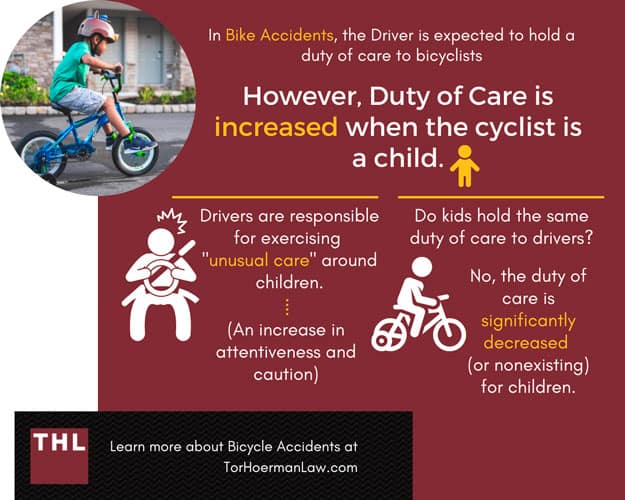 bike accident; personal injury; child cyclist; driver duty of care; bicyclist injury;