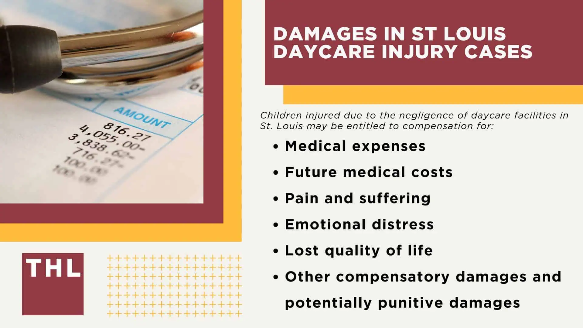 Damages in St Louis  Daycare Injury cases;  St Louis Daycare Injury Claim