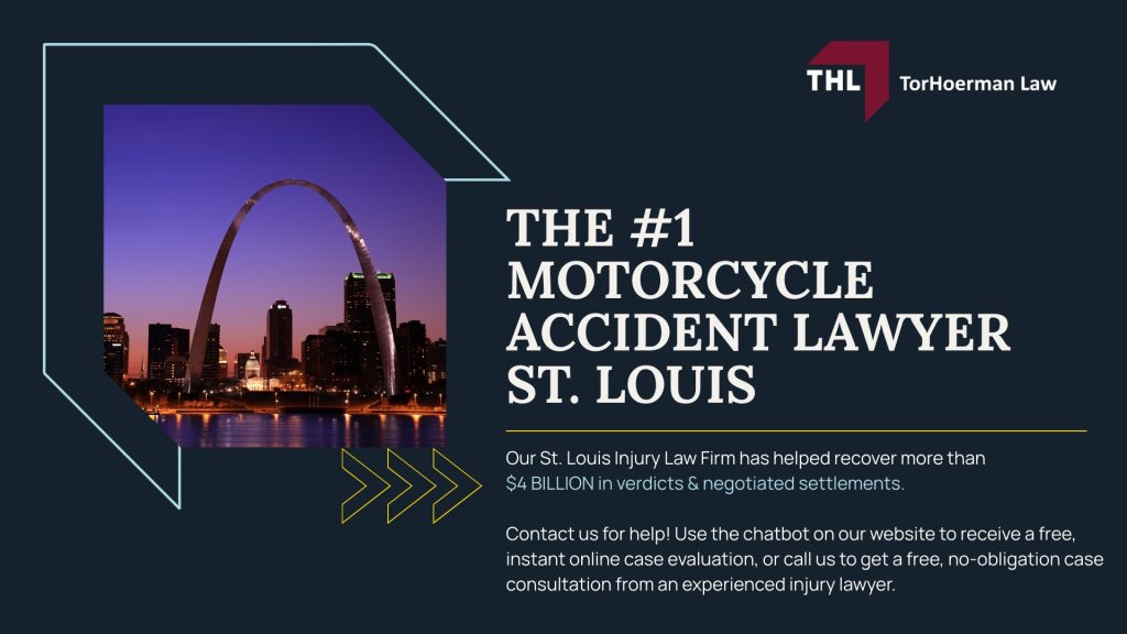Meet Our St. Louis Motorcycle Accident Attorneys; Our Founder_ Tor Hoerman; How Much Does it Cost to Hire a Motorcycle Accident Lawyer; What to Do Immediately After a Motorcycle Accident in St Louis; Gathering Evidence for Motorcycle Accident Claims; Damages in Motorcycle Accident Cases; The Legal Process for St Louis Motorcycle Accident Claims; Common Motorcycle Accident Injuries; Common Causes of Motorcycle Accidents; TorHoerman Law_ Your St. Louis Motorcycle Accident Lawyer; The #1 Motorcycle Accident Lawyer St. Louis - FEATURED IMAGE - TorHoerman Law