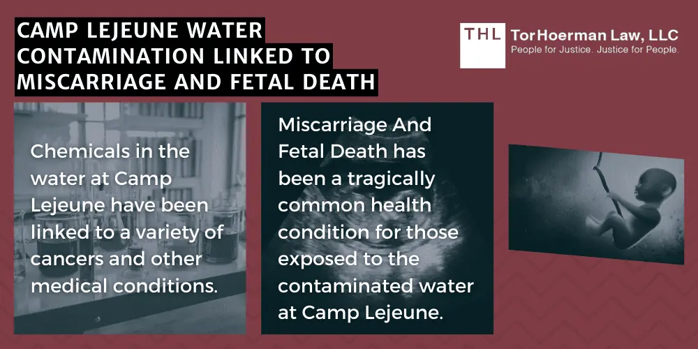 Miscarriage and Fetal Death Linked To Contaminated Water At Camp Lejeune