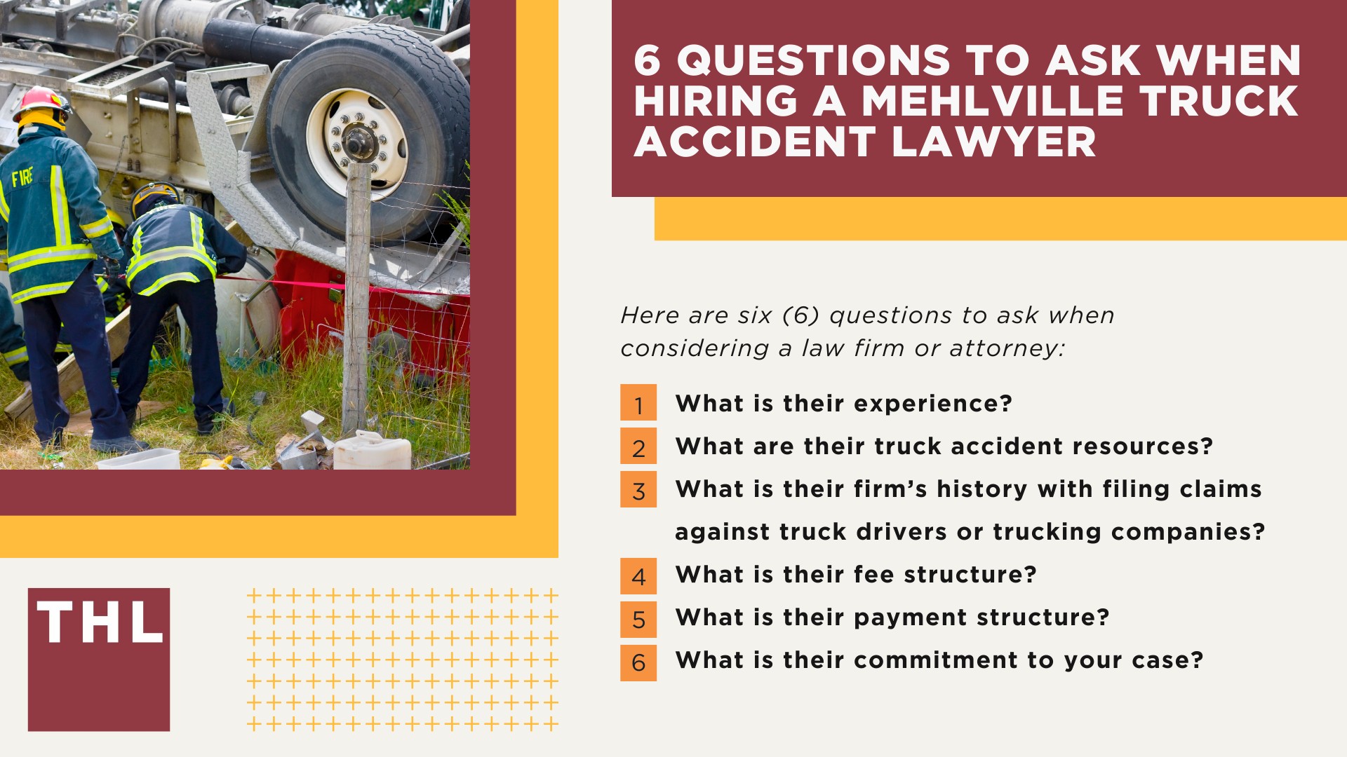 The #1 Mehlville Truck Accident Lawyer; Mehlville Truck Accident Lawyer; 6 Questions to Ask When Hiring a Mehlville Truck Accident Lawyer