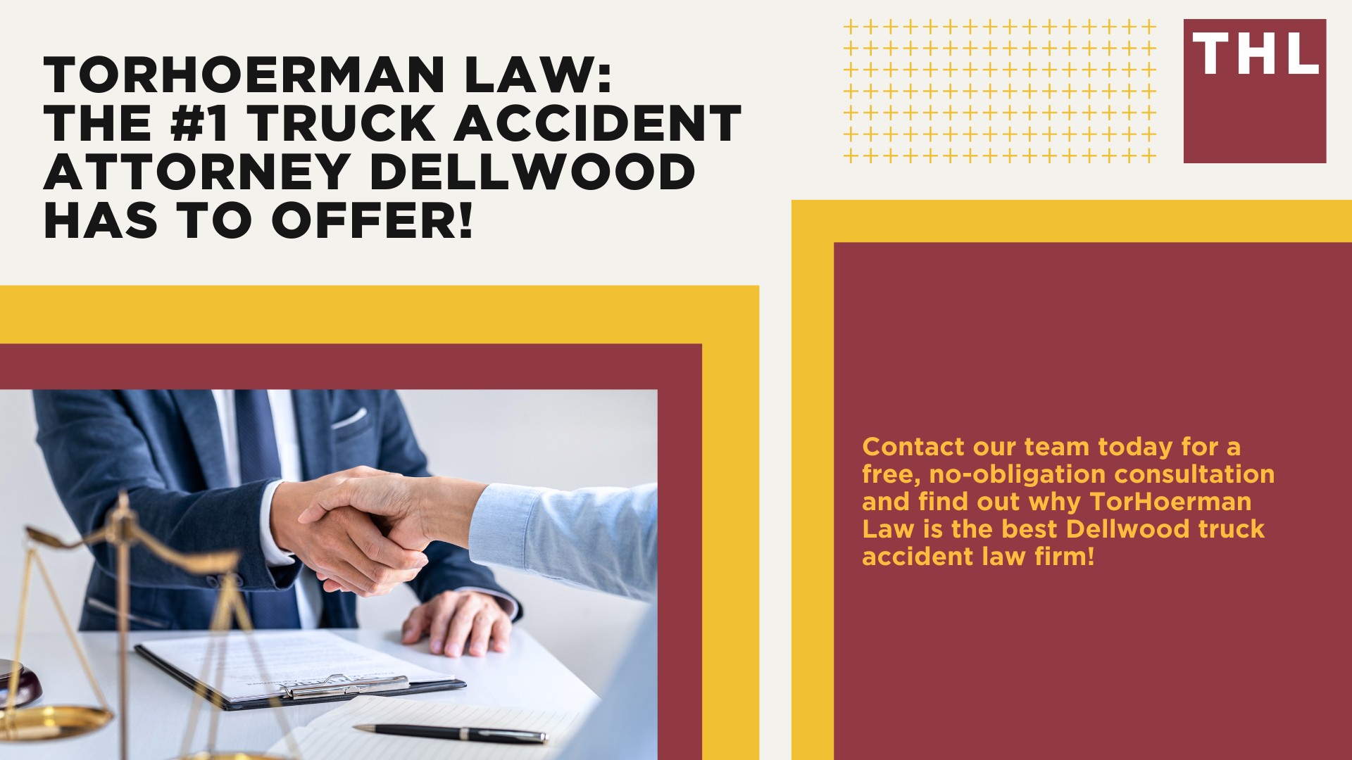 The #1 Dellwood Truck Accident Lawyer; Dellwood Truck Accident Lawyer; 6 Questions to Ask When Hiring a Dellwood Truck Accident Lawyer; Commercial Truck Accidents in Dellwood, Missouri (MO); Truck Accident Facts & Statistics; Dellwood Commercial Trucking Rules & Safety Regulations for Truck Drivers; The 8 Most Common Causes of Truck Accidents in Dellwood (MO); 4 Steps to Take When Filing a Dellwood Trucking Accident Lawsuit; TORHOERMAN LAW The #1 Truck Accident Attorney Dellwood Has to Offer!