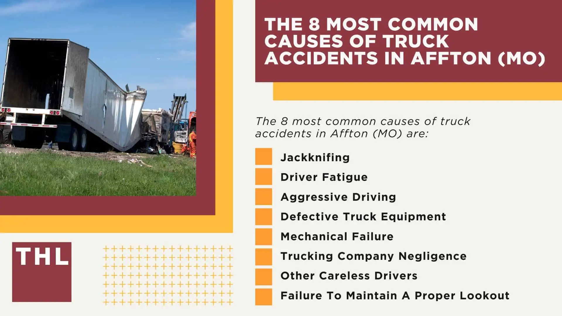 The #1 Affton Truck Accident Lawyer; Affton Truck Accident Lawyer; 6 Questions to Ask When Hiring an Affton Truck Accident Lawyer; Commercial Truck Accidents in Affton, Missouri (MO); Truck Accident Facts & Statistics; Affton Commercial Trucking Rules & Safety Regulations for Truck Drivers; The 8 Most Common Causes of Truck Accidents in Affton (MO)