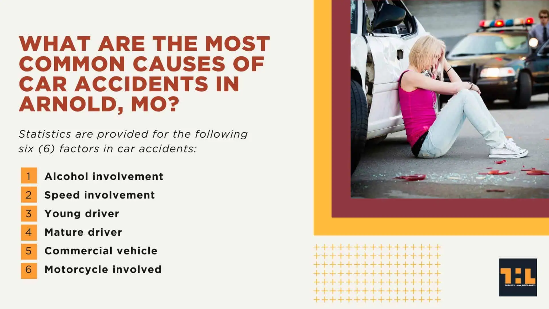 The #1 Arnold Car Accident Lawyer; Involved in a Car Accident in Arnold, MO; What to Do After a Car Accident in Arnold; What Are Common Causes of Car Accidents in Alton, IL