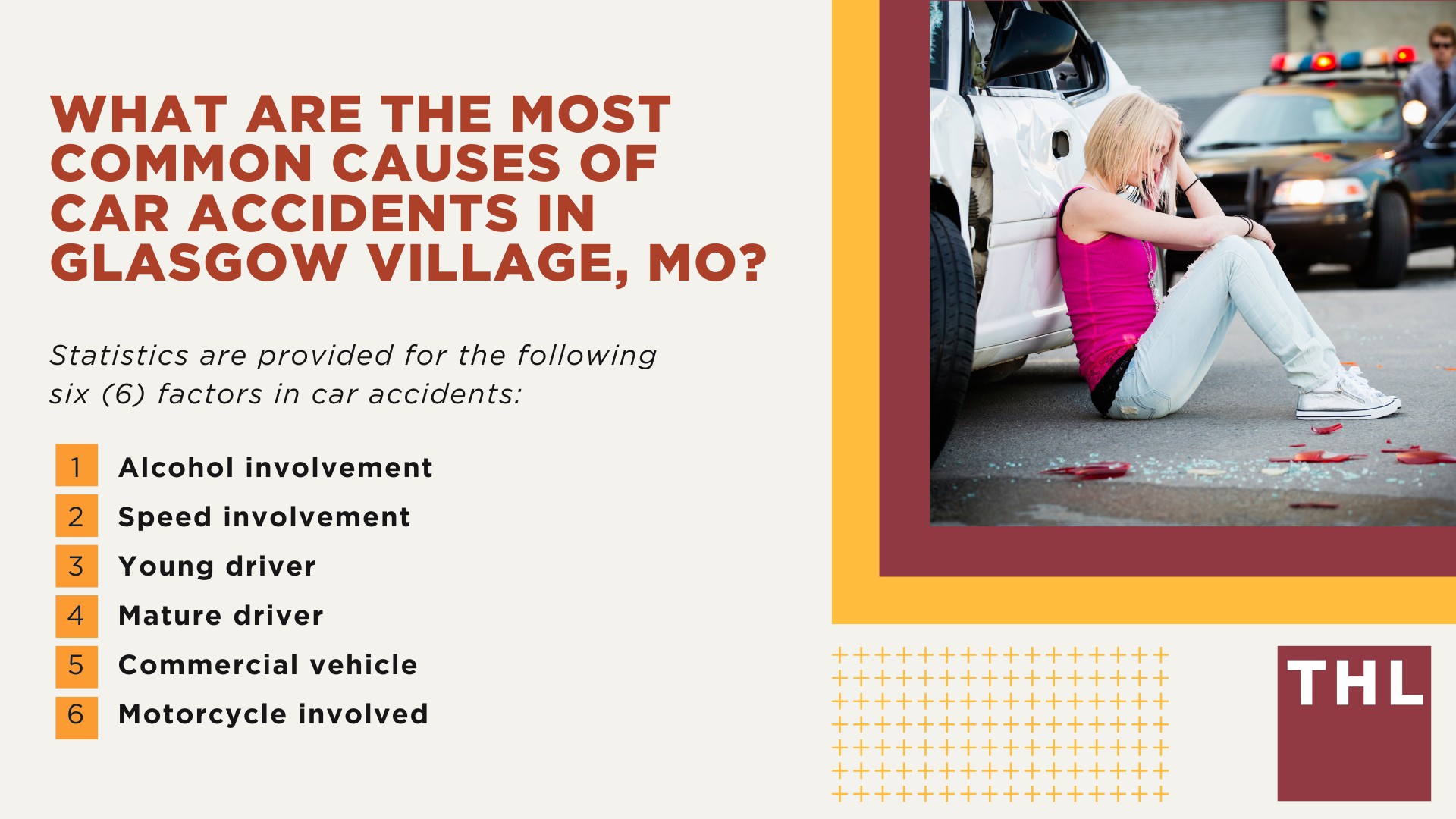 The #1 Glasgow Village Car Accident Lawyer; Involved in a Car Accident in Glasgow Village, MO; Glasgow Village Car Accident Statistics; What to Do After a Car Accident in Glasgow Village; What Are the Most Common Causes of Car Accidents in Glasgow Village, MO