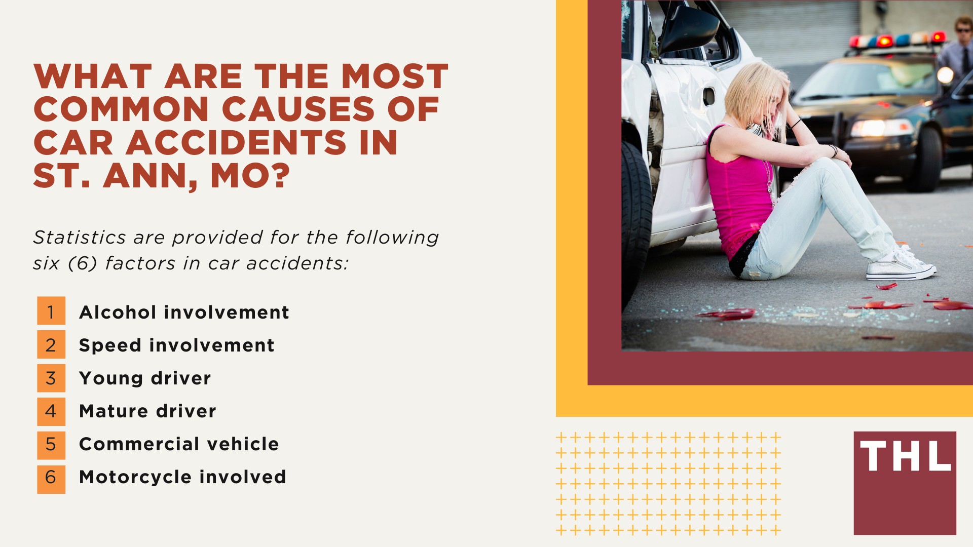 The #1 St. Ann Car Accident Lawyer; Involved in a Car Accident in St. Ann, MO; St. Ann Car Accident Statistics; What to Do After a Car Accident in St. Ann; What Are the Most Common Causes of Car Accidents in St. Ann, MO; What Are the Most Common Causes of Car Accidents in St. Ann, MO