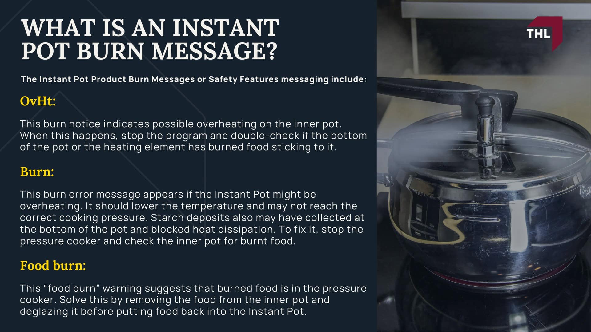 Instant Pot Lawsuits_ Pressure Cooker Explosions and Subsequent Legal Action; What to Know About Filing an Instant Pot Lawsuit; Is There a Class Action Lawsuit for Defective Pressure Cookers; What Should You Do if a Defective Pressure Cooker Injures You; Medical Treatments Related to Defective Instant Pots; Instant Pot Safety Feature Errors; What is an Instant Pot Burn Message