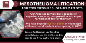 Mesothelioma Litigation Asbestos Exposure Short Term Effects; Mesothelioma Litigation; Asbestos Exposure; Mesothelioma Lawsuit; Asbestos Lawsuit; Mesothelioma Lawsuits; Asbestos Lawsuits; Mesothelioma Lawyers; Mesothelioma Lawyers; Asbestos Lawyers