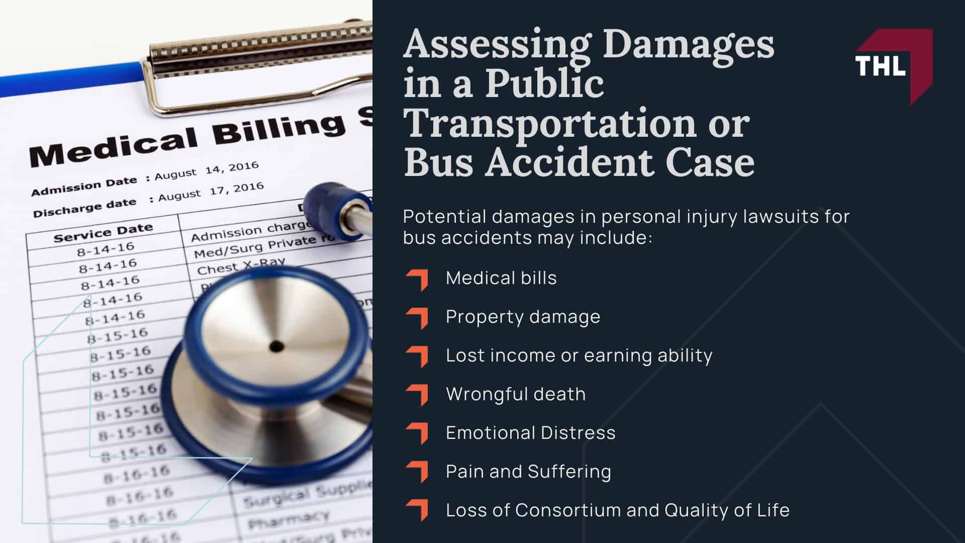 Assessing Damages in a Public Transportation or Bus Accident Case