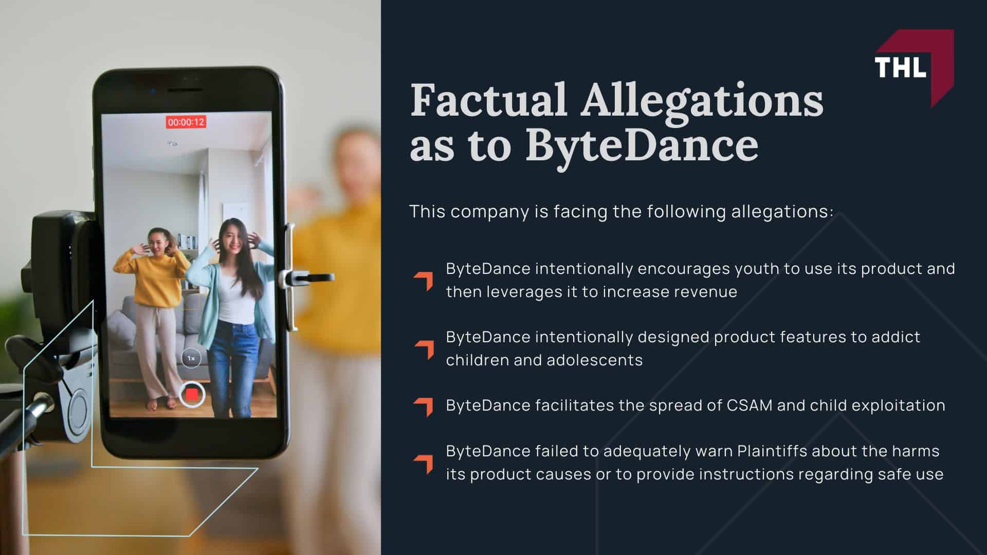 FAQ Who Are the Defendants in the Social Media Lawsuit - Social Media Lawsuit for Mental Health Problems in Teens and Young Adults - torhoerman law; FAQ Who Are the Defendants in the Social Media Lawsuit - General Facts in the Social Media Lawsuit Master Complaint - torhoerman law; FAQ Who Are the Defendants in the Social Media Lawsuit - Factual Allegations as to Meta Platforms, Inc. - torhoerman law; FAQ Who Are the Defendants in the Social Media Lawsuit - Factual Allegations as to ByteDance - torhoerman law