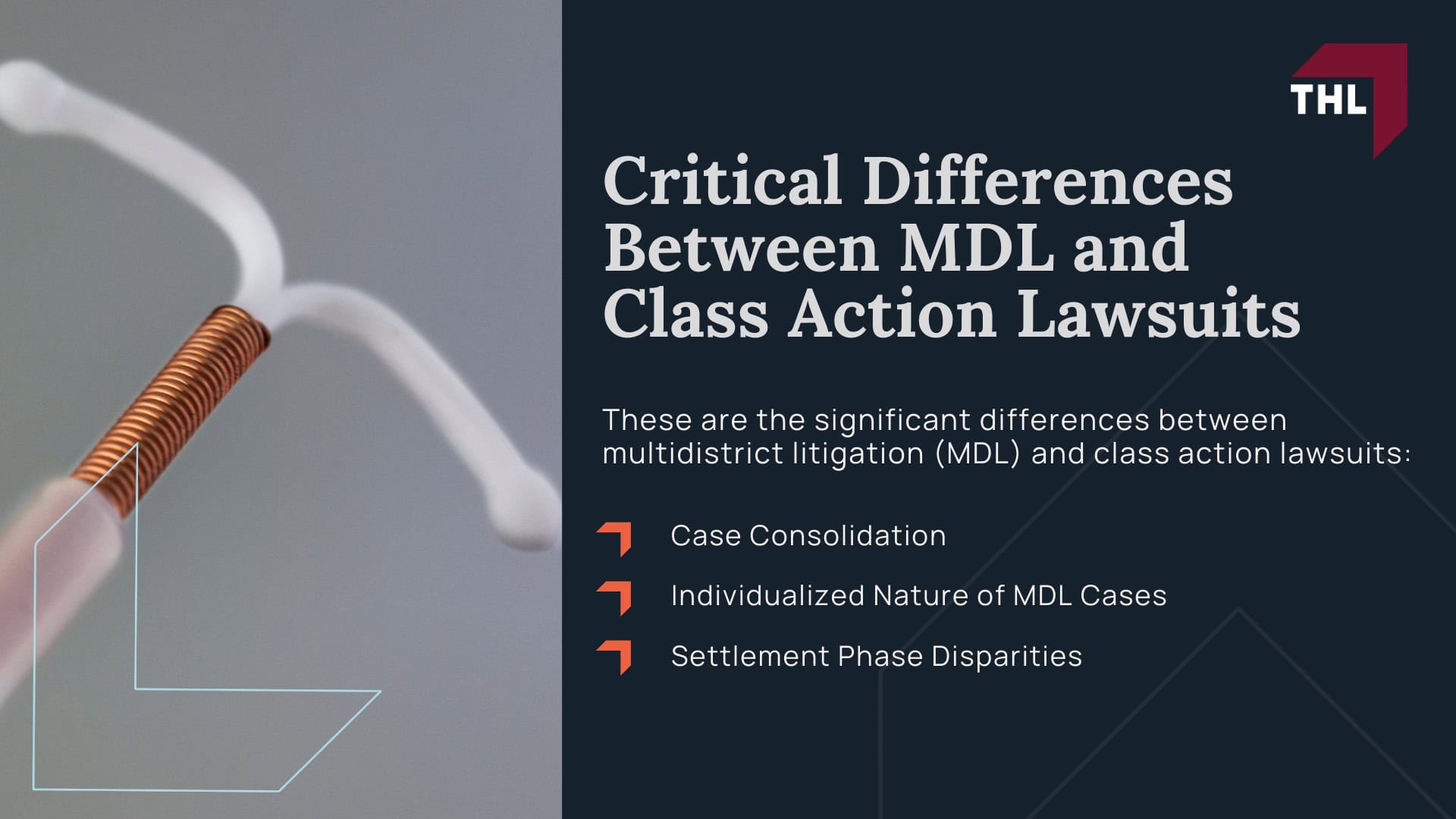 Paragard FAQ_ Is There a Paragard Class Action Lawsuit_ - Paragard IUD Lawsuit Overview - torhoerman law; Paragard FAQ_ Is There a Paragard Class Action Lawsuit_ - Paragard Lawsuits Filed Against Manufacturers - torhoerman law; Paragard FAQ_ Is There a Paragard Class Action Lawsuit_ - Injuries Related to Paragard IUD Devices - torhoerman law; Paragard FAQ_ Is There a Paragard Class Action Lawsuit_ - Multidistrict Litigation (MDL) Vs. Class Action - torhoerman law; Paragard FAQ Is There a Paragard Class Action Lawsuit - Critical Differences Between MDL and Class Action Lawsuits - torhoerman law