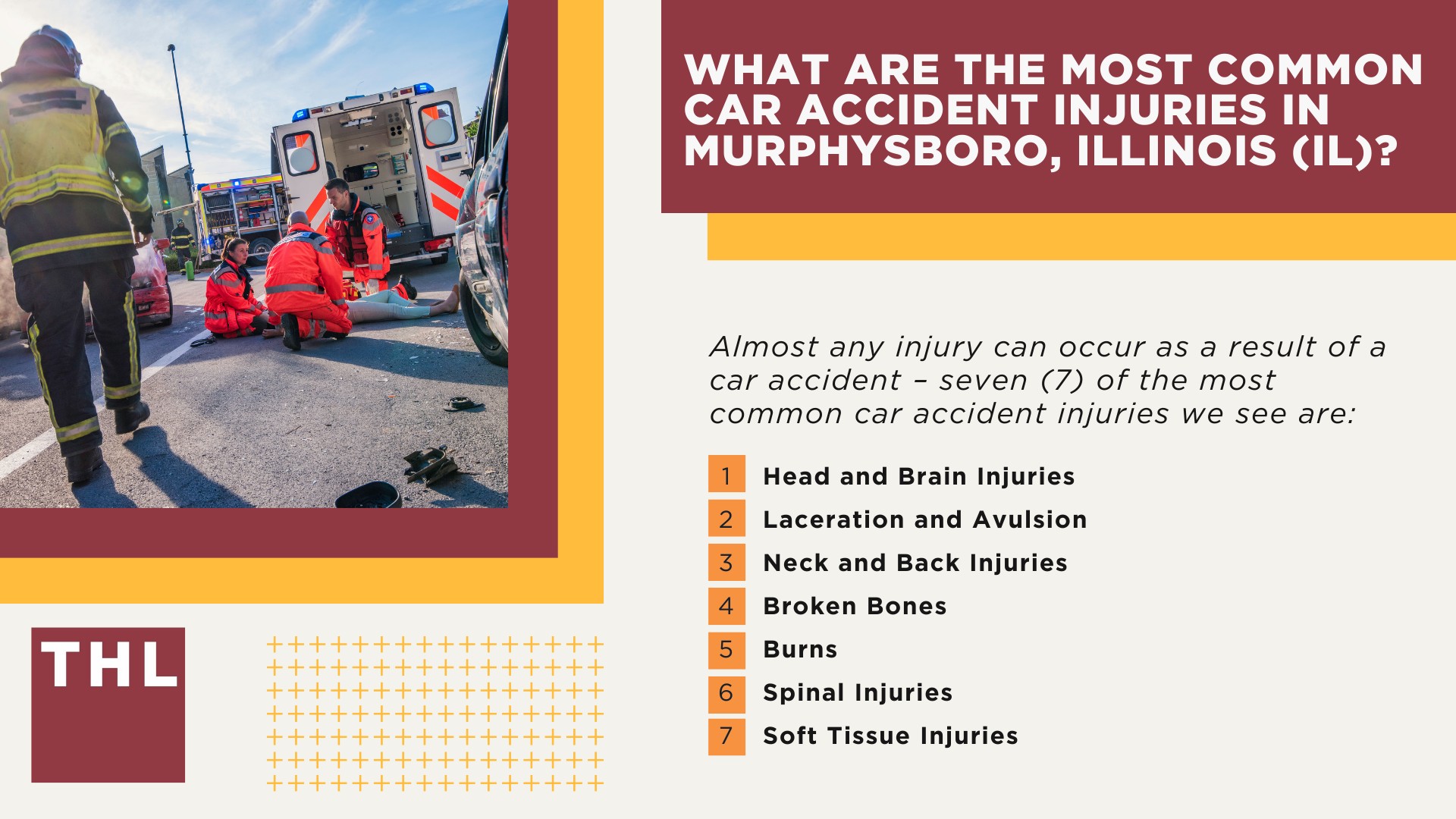 The #1 Murphysboro Car Accident Lawyer; Involved in a Car Accident in Murphysboro, IL; Murphysboro Car Accident Statistics; What to Do After a Car Accident in Murphysboro; What Are the Most Common Causes of Car Accidents in Murphysboro, IL; What Are the Most Common Car Accident Injuries in Murphysboro, Illinois (IL); Hiring a Murphysboro Car Accident Attorney; TORHOERMAN LAW The #1 Murphysboro Car Accident Attorneys