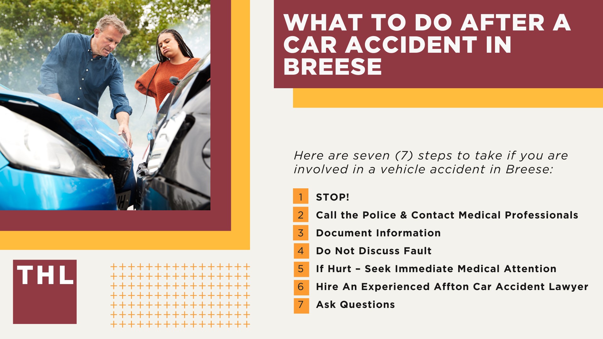 The #1 Breese Car Accident Lawyer; Involved in a Car Accident in Breese, IL; Breese Car Accident Statistics; What to Do After a Car Accident in Breese