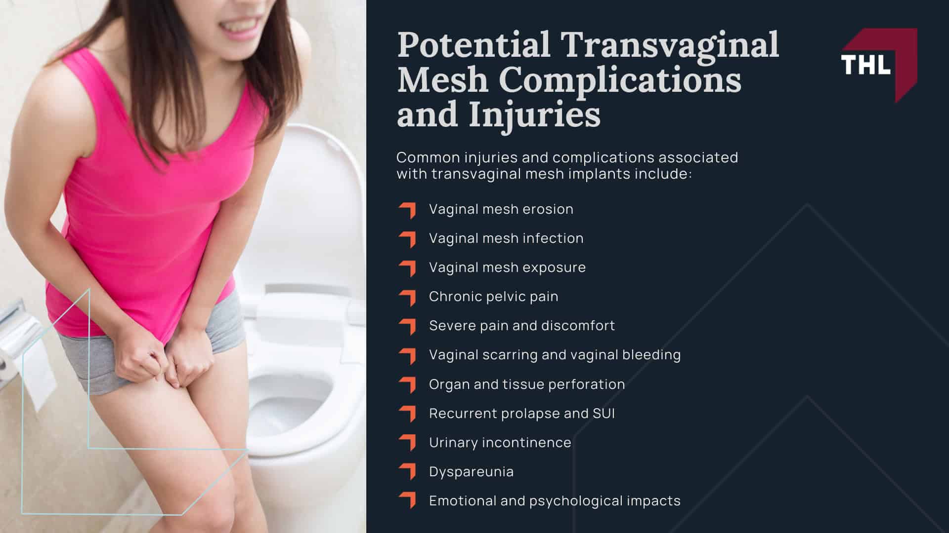 Common Transvaginal Mesh Complications - Vaginal Mesh and Its Uses - torhoerman law; Common Transvaginal Mesh Complications - Potential Transvaginal Mesh Complications and Injuries - torhoerman law