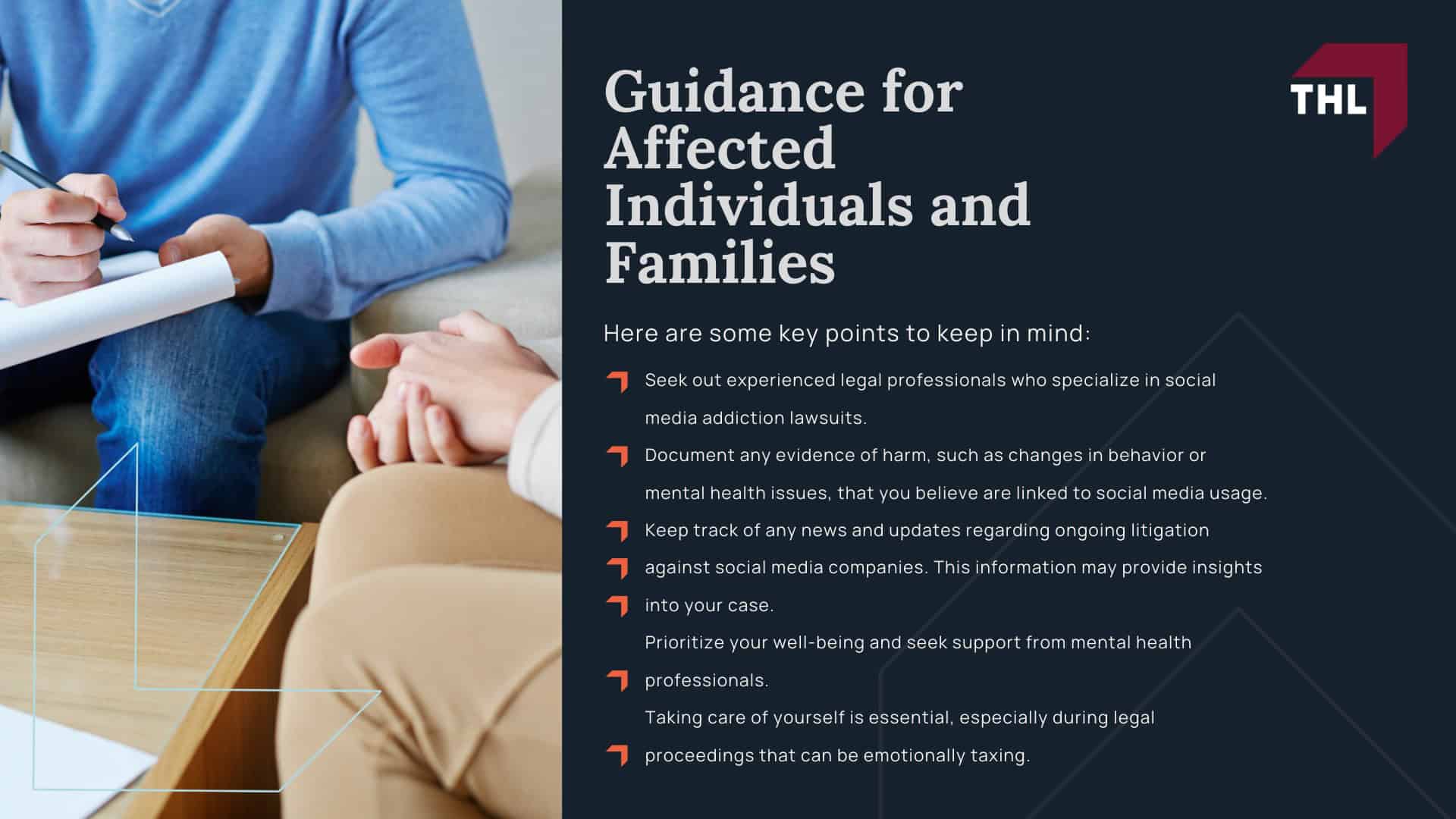 Social Media Addiction Lawsuits - Overview of Social Media Addiction Lawsuits - torhoerman law; Social Media Addiction Lawsuits - Senate Hearing on Social Media Platforms (January 2024) - torhoerman law; Social Media Addiction Lawsuits - Impact of Social Media on Mental Health - torhoerman law; Social Media Addiction Lawsuits - What is the Basis for Social Media Lawsuits_ - torhoerman law; Social Media Addiction Lawsuits - Legal Arguments and Allegations - torhoerman law; Social Media Addiction Lawsuits - Status of Current Litigation Efforts - torhoerman law; Social Media Addiction Lawsuits - The Role of Legal Representation in Social Media Lawsuits of Endless Scrolling and Its Impacts - torhoerman law; Social Media Addiction Lawsuits - Guidance for Affected Individuals and Families - torhoerman law