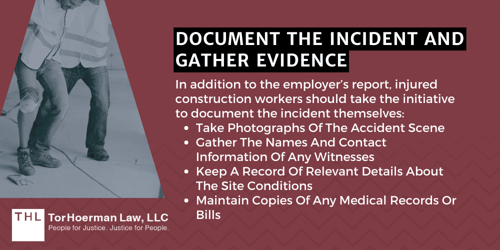 injured on a construction site; construction accident lawsuit; construction accident lawyers; construction accident; Seek Immediate Medical Attention After An Accident; Common Construction Injuries; Common Construction Injuries (2); Report The Injury To Your Supervisor Or Employer; OSHA Regulations; Document The Incident And Gather Evidence