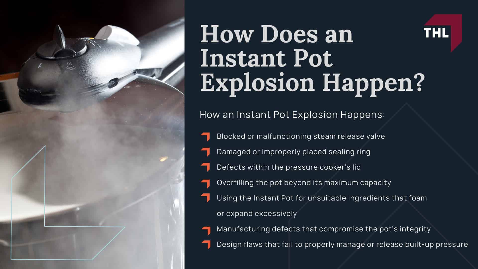 Instant Pot Injury Lawsuit - Legal Action for People Injured by Instant Pot Pressure Cookers - torhoerman law; Instant Pot Injury Lawsuit - Who Can File an Instant Pot Lawsuit_ - torhoerman law; Instant Pot Injury Lawsuit - How Does an Instant Pot Explosion Happen_ - torhoerman law