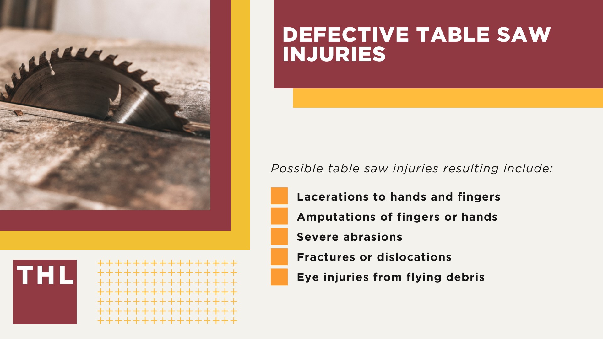 Potential Table Saw Defects; Past Table Saw Recalls; Defective Table Saw Injuries