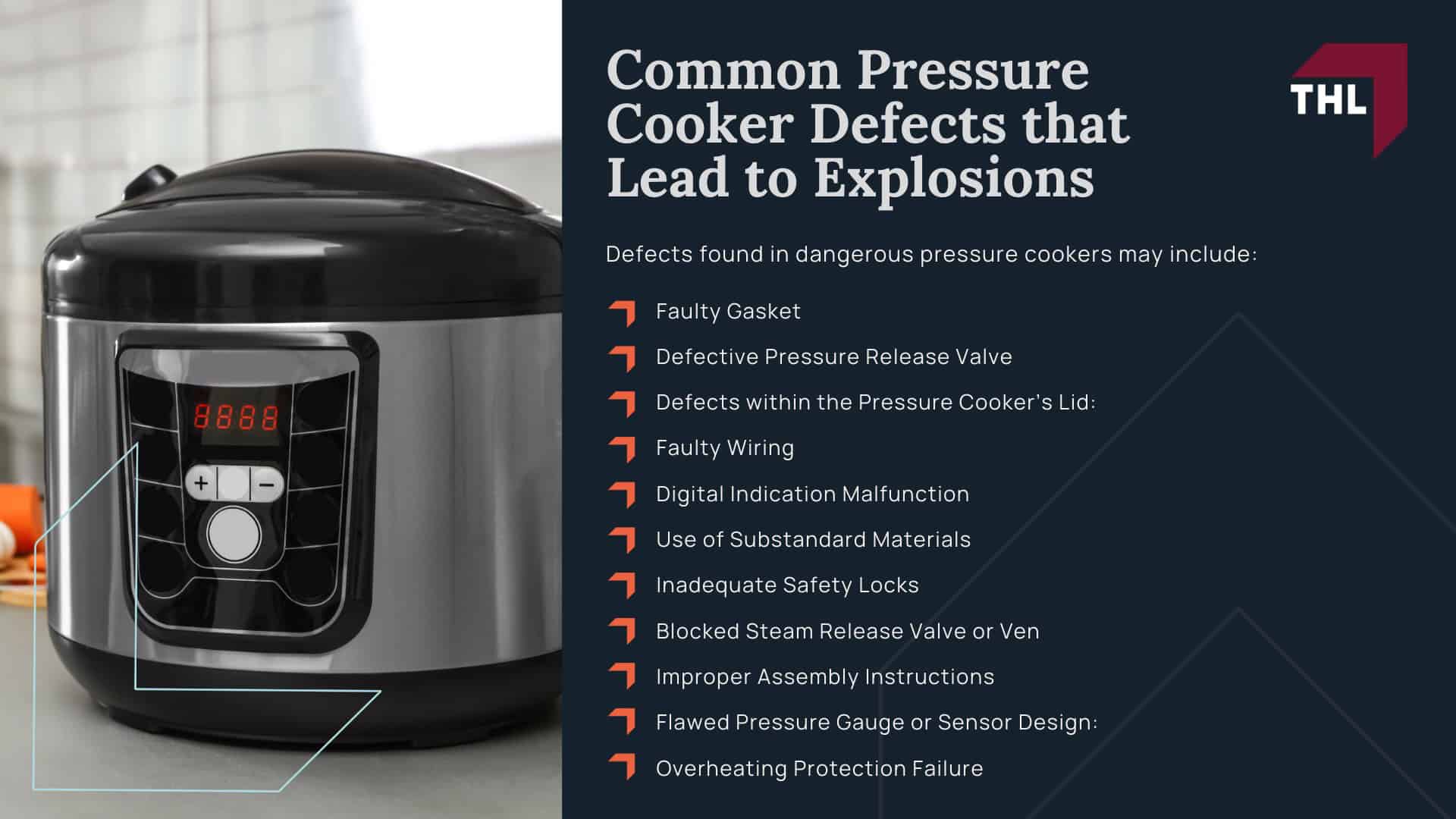 FAQ_ Can Pressure Cookers Explode - How and Why Do Pressure Cooker Explosions Occur_ - torhoerman law; FAQ_ Can Pressure Cookers Explode - Common Pressure Cooker Defects that Lead to Explosions - torhoerman law