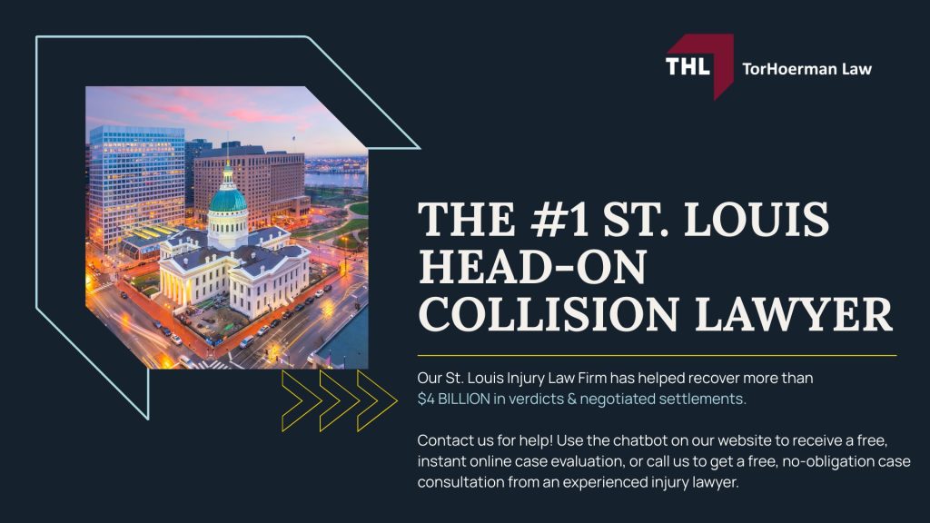 Understanding Head-on Collisions; The Severity of Head-on Collisions; Potential Consequences of Head-on Collisions; Common Causes of Head-on Collisions; Preventing Head-on Collisions; Injuries Resulting From Head-on Collisions; Long-Term Impacts of Head-on Collisions; Legal Assistance for Head-on Crash Victims; The Role of a St. Louis Head-on Collision Lawyer; TorHoerman Law_ Expert Car Accident Attorneys; The #1 St. Louis Head-on Collision Lawyer - FEATURED IMAGE - TorHoerman Law