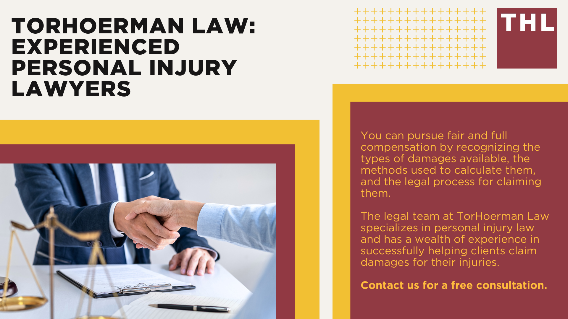 What Are Damages in a Personal Injury Case; Types of Damages in Personal Injury Cases; Economic Damages in Personal Injury Cases; Non-Economic Damages in Personal Injury Cases; Punitive Damages in Personal Injury Cases; Common Personal Injury Case Types; How Are Personal Injury Damages Calculated; Calculating Economic Damages; Legal Process of Claiming Personal Injury Damages; Seeking Legal Assistance; TorHoerman Law_ Experienced Personal Injury Lawyers