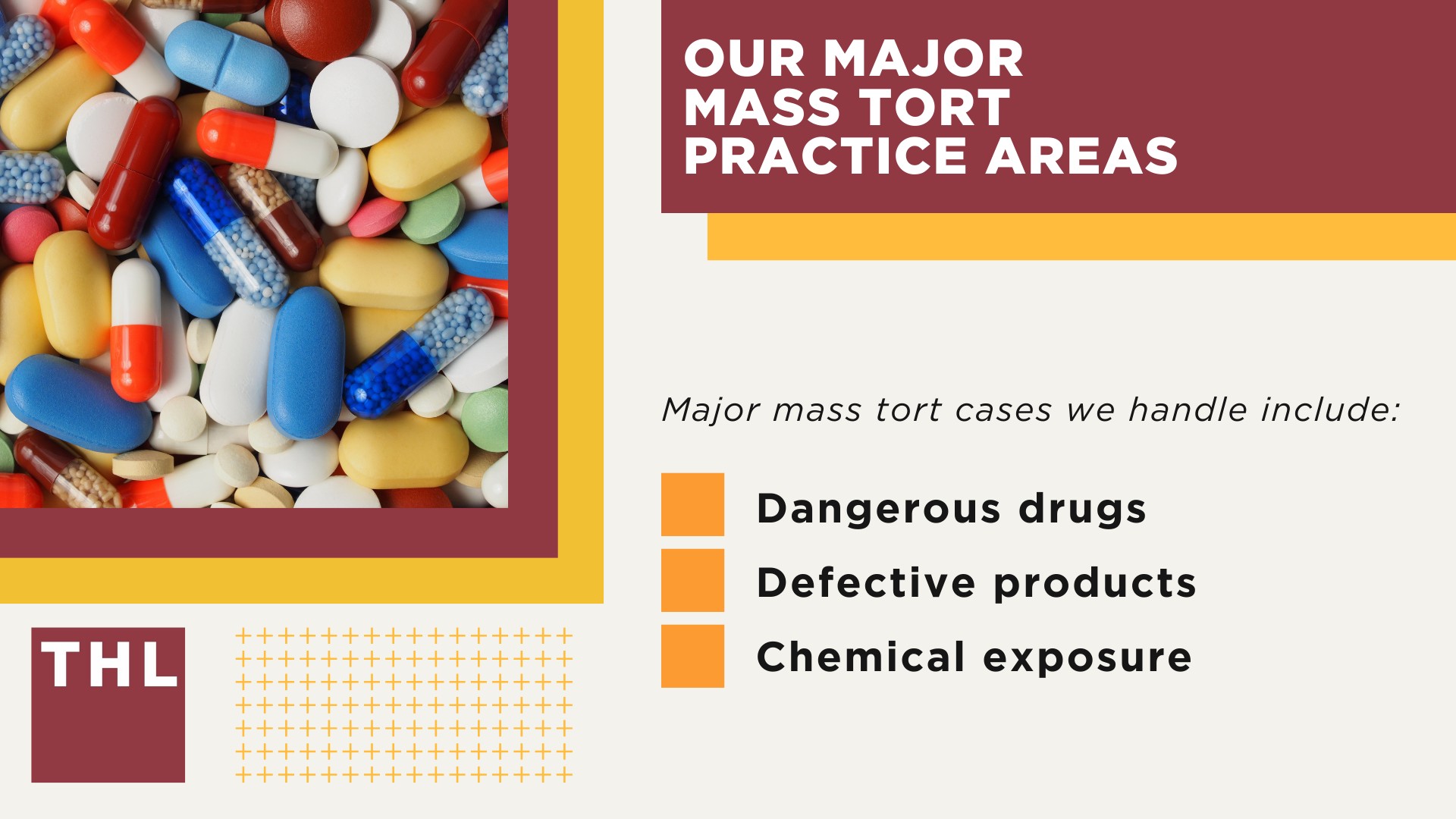What Is a Personal Injury Case; Single-Event Personal Injury Cases; Other Types of Personal Injury Cases; Mass Torts; Our Major Mass Tort Practice Areas