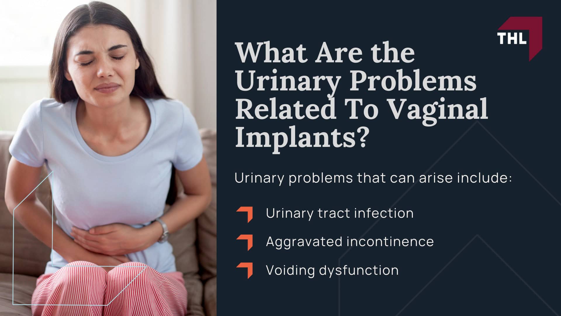 Vaginal Mesh Urinary Problems Lawsuit - An Overview of Vaginal Mesh - torhoerman law; Vaginal Mesh Urinary Problems Lawsuit - Understanding Pelvic Organ Prolapse (POP) - torhoerman law; Vaginal Mesh Urinary Problems Lawsuit - Understanding Stress Urinary Incontinence (SUI) - torhoerman law; Vaginal Mesh Urinary Problems Lawsuit - Urinary Problems and Pelvic Mesh - torhoerman law; Vaginal Mesh Urinary Problems Lawsuit - What Are the Potential Urinary Problems in Transvaginal Mesh Complications - torhoerman law; Vaginal Mesh Urinary Problems Lawsuit - Signs and Symptoms of Urinary Problems Related to Surgical Mesh Devices - torhoerman law; Vaginal Mesh Urinary Problems Lawsuit - What Are the Urinary Problems Related To Vaginal Implants - torhoerman law