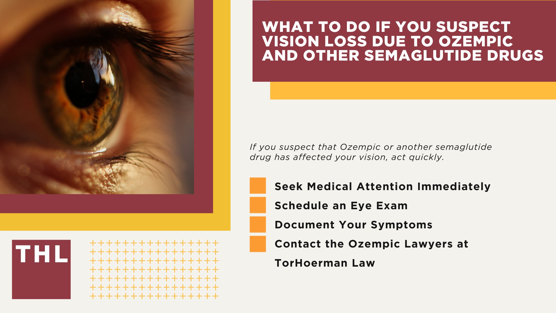 The Link Between Ozempic and Vision Problems; Ozempic and Wegovy Vision Loss Lawsuits; What To Do If You Suspect Vision Loss Due to Ozempic and Other Semaglutide Drugs