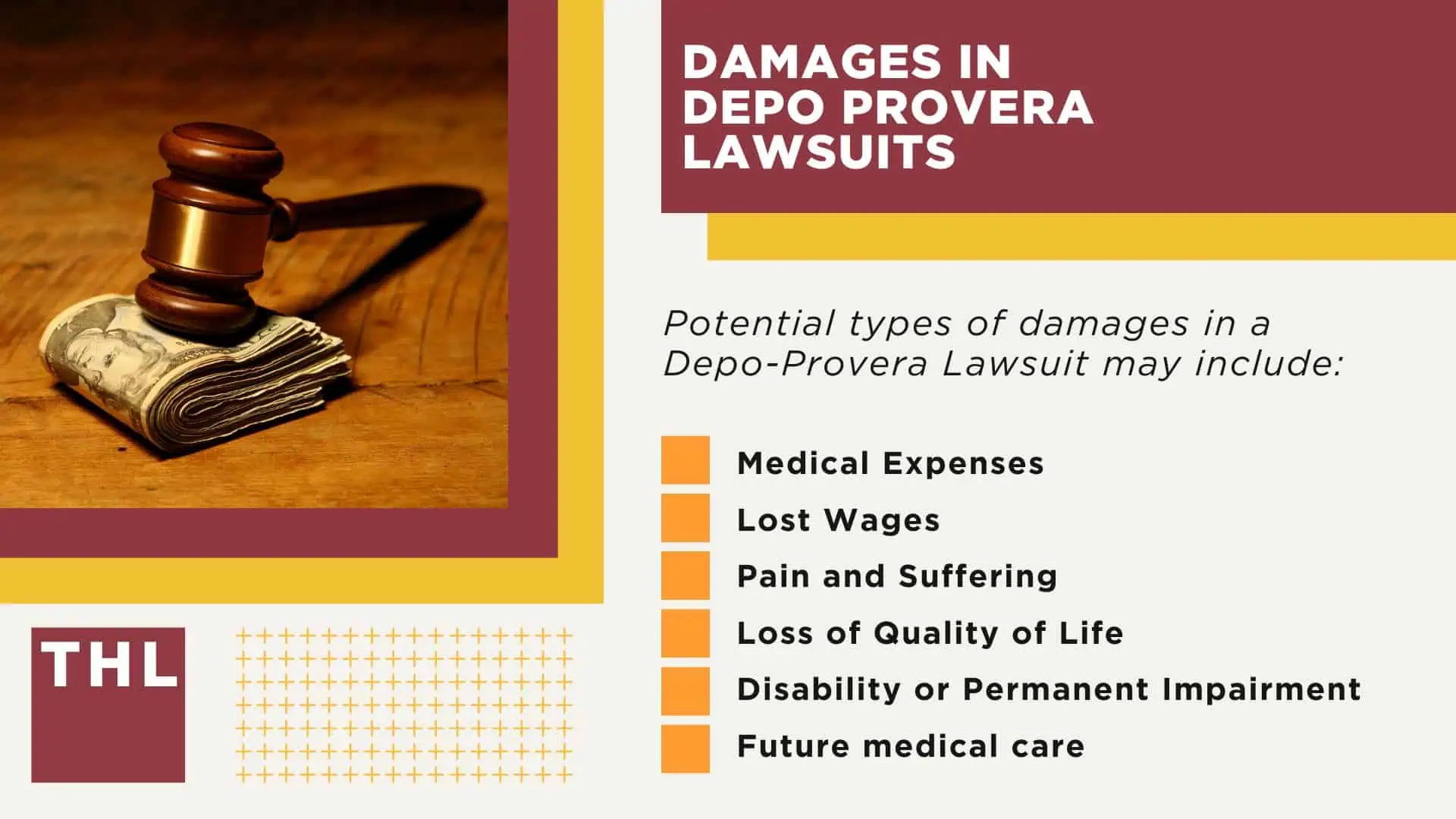 Depo-Provera Lawsuit Settlement Amounts; Estimated Depo-Provera Lawsuit Settlement Amounts; Depo-Provera Lawsuit Overview; Is There a Class Action Lawsuit for Depo-Provera Brain Tumors; Scientific Study Links the Use of Depo-Provera to Brain Tumors; Symptoms of Intracranial Meningiomas; Complications of Intracranial Meningiomas; Do You Qualify for the Depo-Provera Lawsuit; Gathering Evidence for a Depo-Provera Brain Tumor Lawsuit; Damages in Depo Provera Lawsuits