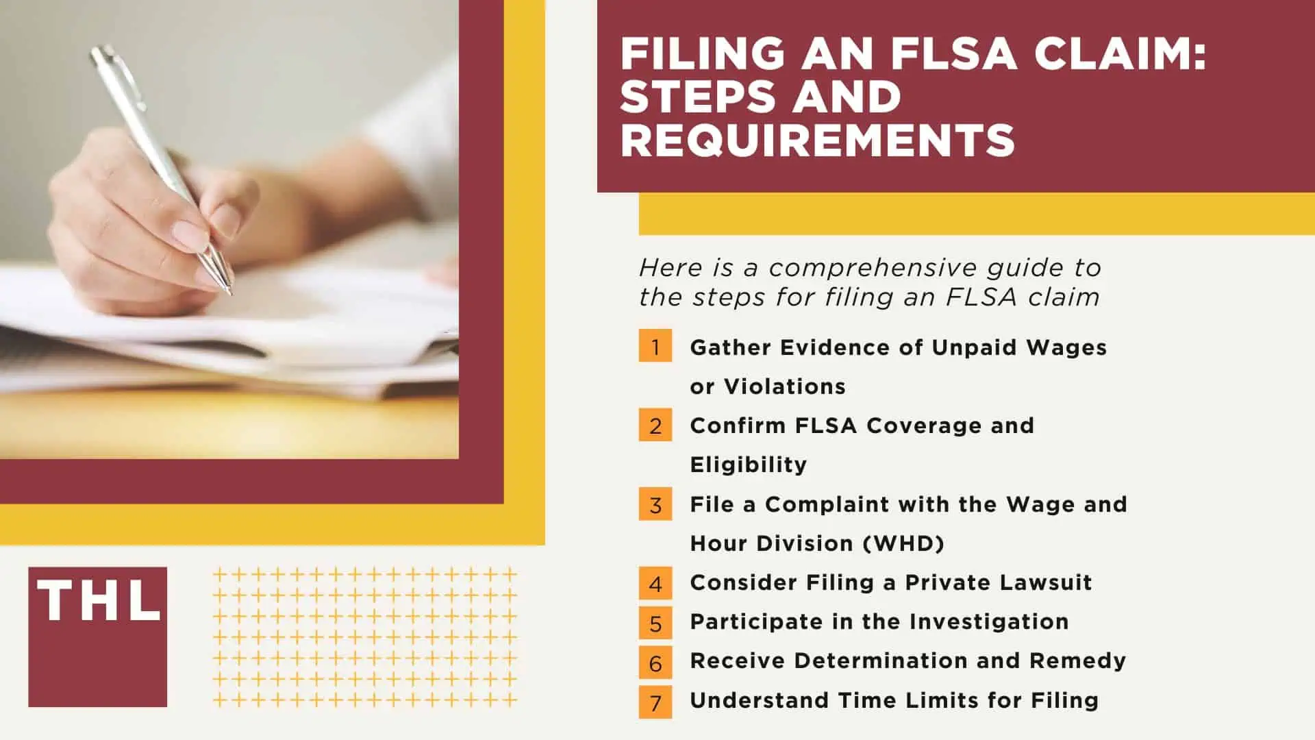 Fair Labor Standards Act (FLSA) Lawyer; An Overview of the Fair Labor Standards Act; Understanding FLSA Exemptions_ Who Qualifies and Why; The Role of Record-Keeping Under the FLSA; Common FLSA Violations and How They Affect Workers; Filing an FLSA Claim_ Steps and Requirements