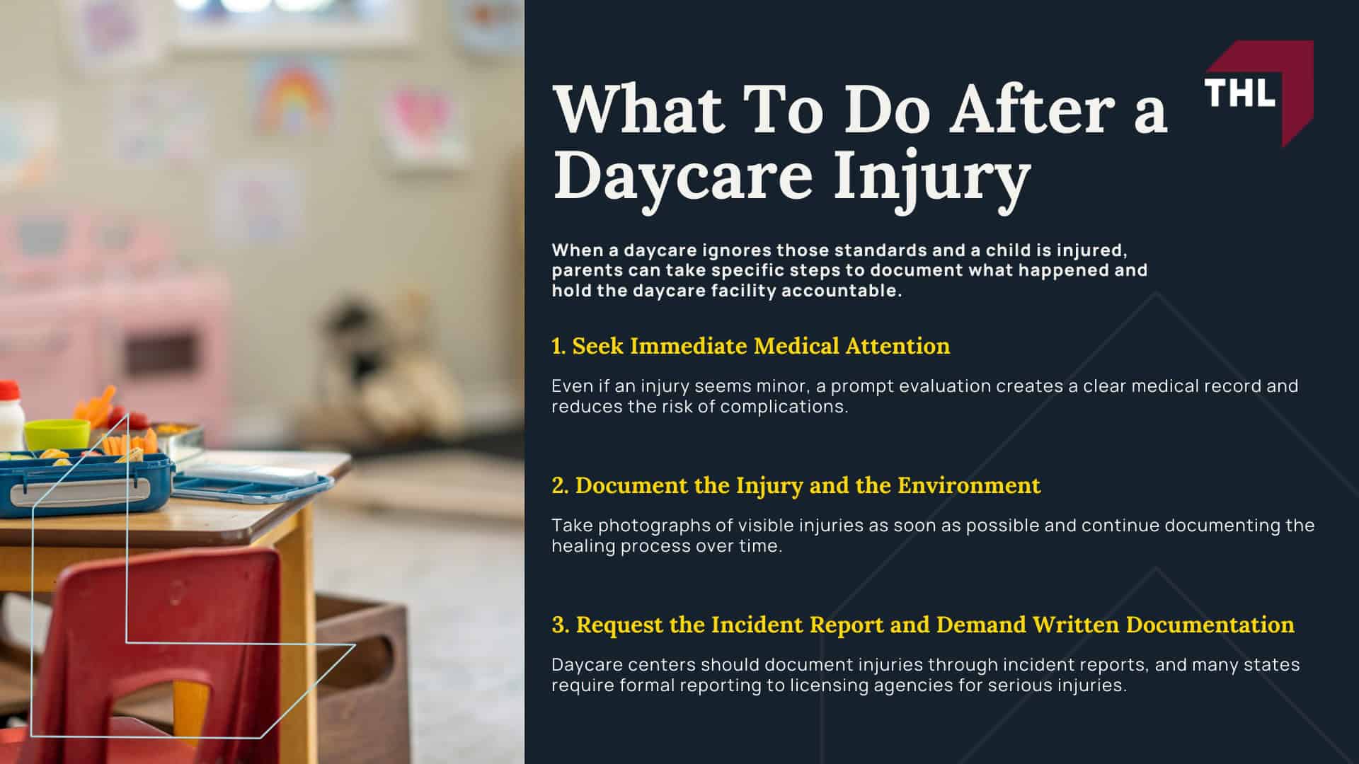 Suing a Daycare for Negligence Step-By-Step Guide - Holding a Negligent Daycare Center Responsible - torhoerman law; Suing a Daycare for Negligence Step-By-Step Guide - What To Do After a Daycare Injury - torhoerman law