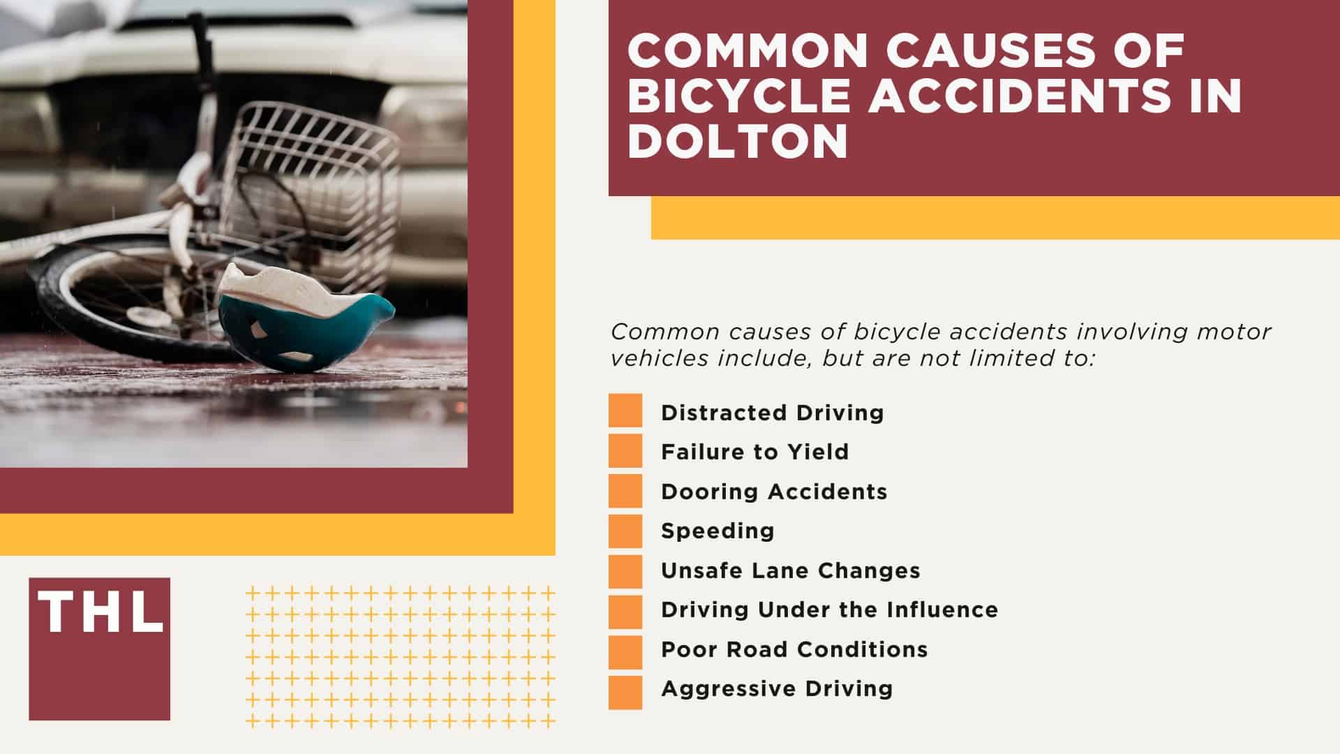 Dolton Bike Accident Lawyer; Meet Our Dolton Bicycle Accident Lawyers; Our Founder and Dolton Bicycle Accident Lawyer_ Tor Hoerman; How Much Does it Cost to Hire a Dolton Bicycle Accident Lawyer; What To Do After a Bicycle Accident in Dolton_ Steps to Take; Gathering Evidence for a Bicycle Accident Claim; Damages in Personal Injury Cases for Bike Accidents; Common Bicycle Accident Injuries; Common Causes of Bicycle Accidents in Dolton