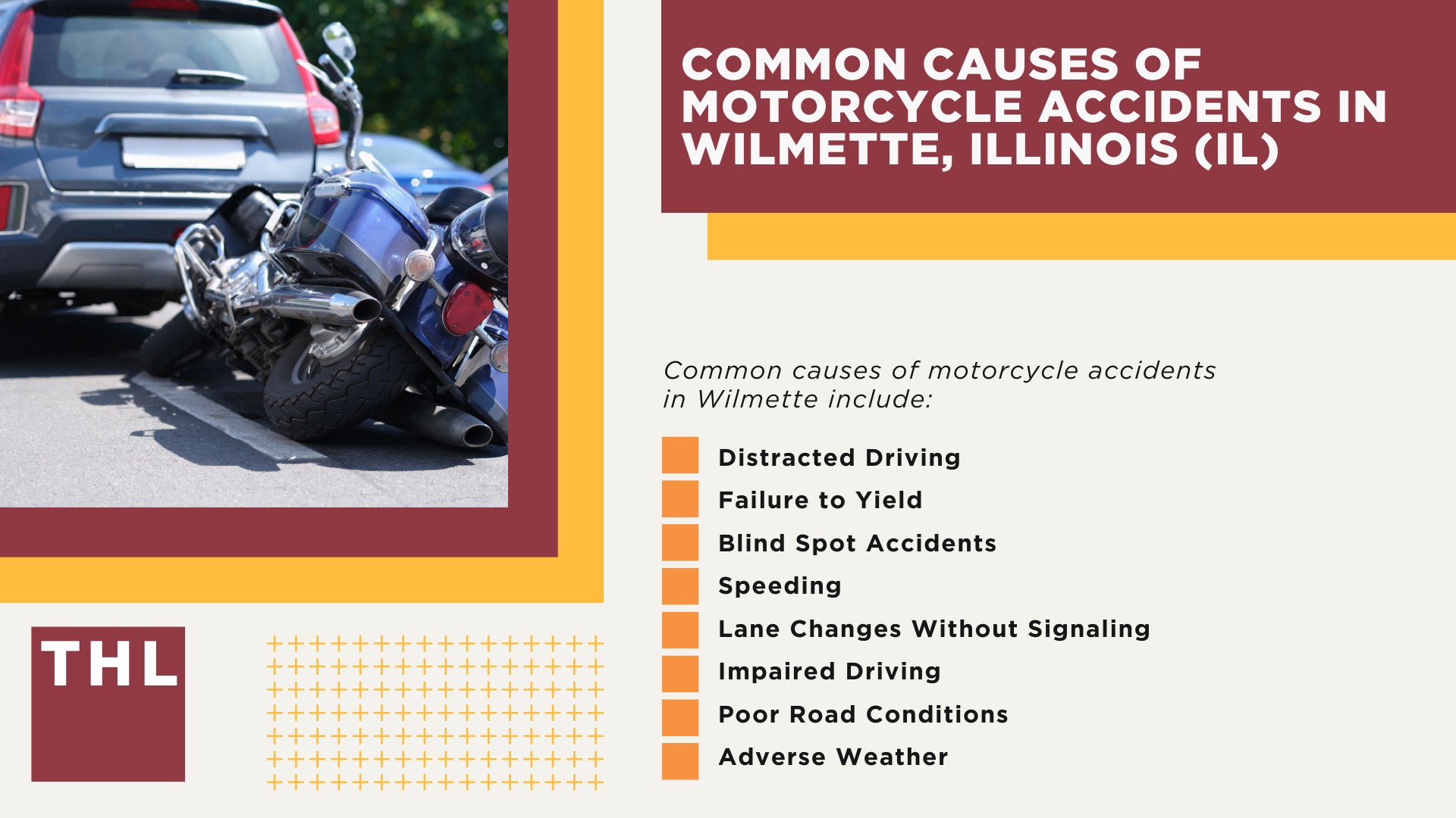 Wilmette Motorcycle Accident Lawyer; Meet Our Wilmette Motorcycle Accident Lawyers; Our Founder and Experienced Wilmette Motorcycle Accident Lawyer_ Tor Hoerman; Steps to Take After a Motorcycle Accident in Wilmette; The Legal Process for Motorcycle Accident Claims in Wilmette; Common Motorcycle Accident Injuries in Wilmette, Illinois (IL); Common Causes of Motorcycle Accidents in Wilmette, Illinois (IL)