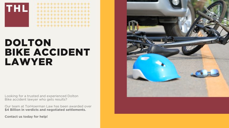 Dolton Bike Accident Lawyer; Meet Our Dolton Bicycle Accident Lawyers; Our Founder and Dolton Bicycle Accident Lawyer_ Tor Hoerman; How Much Does it Cost to Hire a Dolton Bicycle Accident Lawyer; What To Do After a Bicycle Accident in Dolton_ Steps to Take; Gathering Evidence for a Bicycle Accident Claim; Damages in Personal Injury Cases for Bike Accidents; Common Bicycle Accident Injuries; Common Causes of Bicycle Accidents in Dolton; TorHoerman Law_ Dolton Bicycle Accident Attorneys