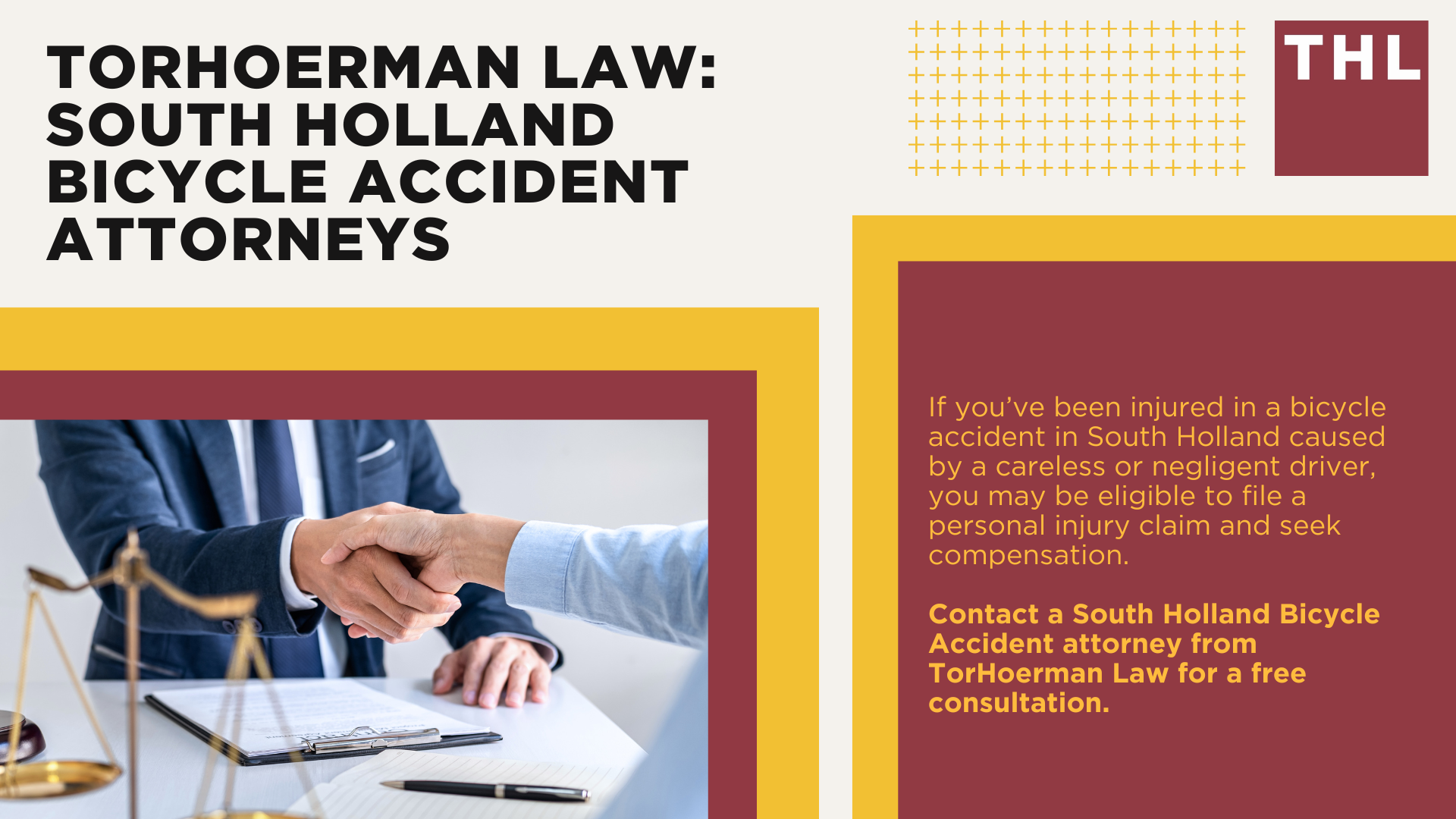 South Holland Bike Accident Lawyer; Meet Our South Holland Bicycle Accident Lawyers; Our Founder and South Holland Bicycle Accident Lawyer_ Tor Hoerman; How Much Does it Cost to Hire a South Holland Bicycle Accident Lawyer; What To Do After a Bicycle Accident in South Holland_ Steps to Take; Gathering Evidence for a Bicycle Accident Claim; Damages in Personal Injury Cases for Bike Accidents; South Holland Bicycle Laws Explained; Common Causes of Bicycle Accidents in South Holland; Common Causes of Bicycle Accidents in South Holland; TorHoerman Law_ South Holland Bicycle Accident Attorneys