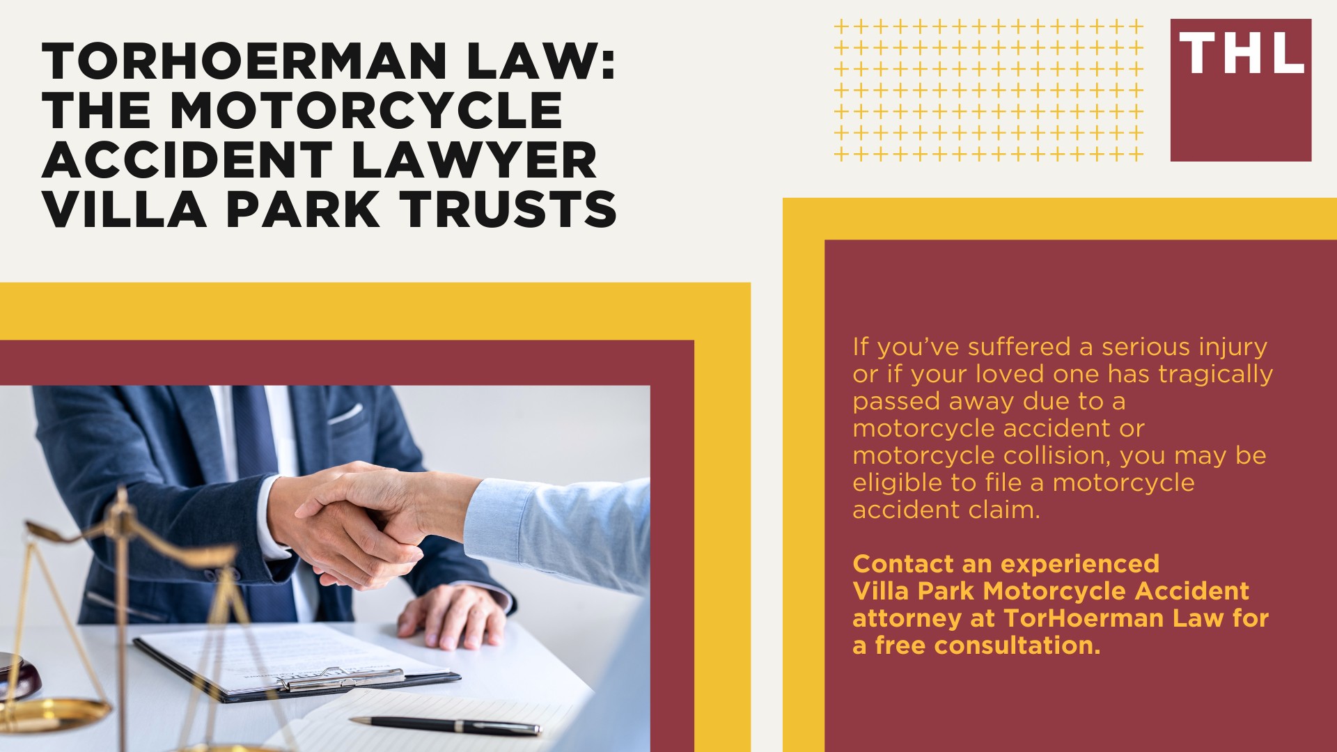 Villa Park Motorcycle Accident Lawyer; Meet Our Villa Park Motorcycle Accident Lawyers; Our Founder and Experienced Villa Park Motorcycle Accident Lawyer_ Tor Hoerman; Our Villa Park Motorcycle Accident Lawyers Get Results; How Much Does it Cost to Hire a Villa Park Motorcycle Accident Lawyer; Steps to Take After a Motorcycle Accident in Villa Park; Evidence in Motorcycle Accident Cases; Damages in a Villa Park Motorcycle Accident Claim; The Legal Process for Motorcycle Accident Claims in Villa Park; Common Motorcycle Accident Injuries in Villa Park, Illinois (IL); Common Motorcycle Accident Injuries in Villa Park, Illinois (IL); TorHoerman Law_ The Motorcycle Accident Lawyer Villa Park Trusts