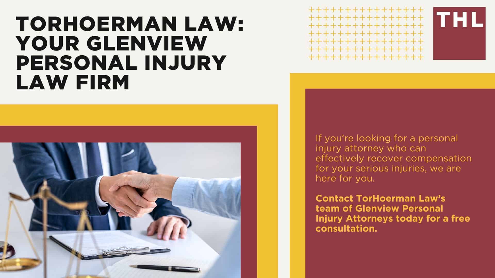Personal Injury Lawyer Glenview; Meet Our Glenview Personal Injury Lawyers; Our Founder and Experienced Glenview Personal Injury Lawyer_ Tor Hoerman; How Much Does it Cost to Hire a Glenview Personal Injury Attorney from TorHoerman Law; Types of Personal Injury Cases We Handle at TorHoerman Law; The Legal Process for Filing a Personal Injury Case in Glenview, IL; What is the Statute of Limitations for Personal Injury Cases in Illinois; What to Do If You've Suffered Harm or Personal Injuries in Glenview; Do You Qualify for a Glenview Personal Injury Lawsuit; Gathering Evidence for a Personal Injury Case; Common Damages in a Glenview Personal Injury Case; TorHoerman Law_ Your Glenview Personal Injury Law Firm