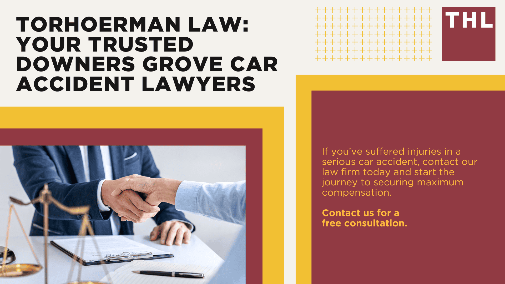 Downers Grove Car Accident Lawyer; Meet Our Downers Grove Car Accident Lawyers; Our Founder and Experienced Downers Grove Car Accident Lawyer_ Tor Hoerman; Our Downers Grove Car Accident Lawyers Get Results; We Provide a Hands-Off Legal Experience for Car Accident Victims; How Much Does it Cost to Hire a Downers Grove Car Accident Lawyer from TorHoerman Law; What to Do After a Car Accident in Downers Grove, IL; Gathering Evidence for a Car Accident Injury Claim; Damages in Downers Grove Car Accident Cases; The Importance of Seeking Medical Treatment and Mitigating Injuries; The Legal Process for a Downers Grove Car Accident Claim Explained; Chicago Car Accident Statistics; What are the Most Common Causes of Car Accidents in Chicago; Common Car Accident Injuries; Do You Need Help from a Downers Grove Car Accident Attorney; TorHoerman Law_ Your Trusted Downers Grove Car Accident Lawyers