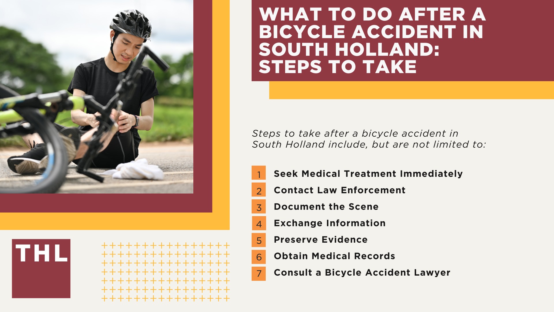 South Holland Bike Accident Lawyer; Meet Our South Holland Bicycle Accident Lawyers; Our Founder and South Holland Bicycle Accident Lawyer_ Tor Hoerman; How Much Does it Cost to Hire a South Holland Bicycle Accident Lawyer; What To Do After a Bicycle Accident in South Holland_ Steps to Take