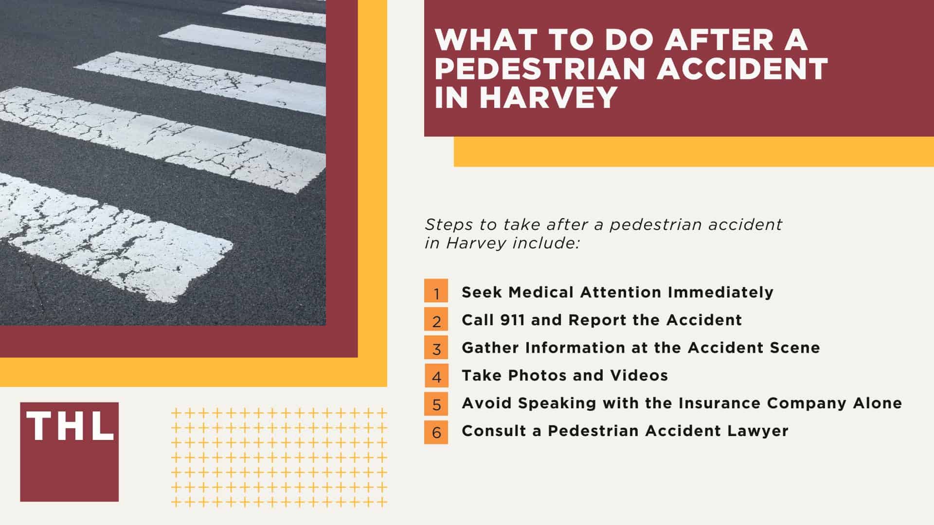 Harvey Pedestrian Accident Lawyer; Meet Our Harvey Pedestrian Accident Lawyers; How Much Does it Cost to Hire a Harvey Pedestrian Accident Attorney; What To Do After a Pedestrian Accident in Harvey