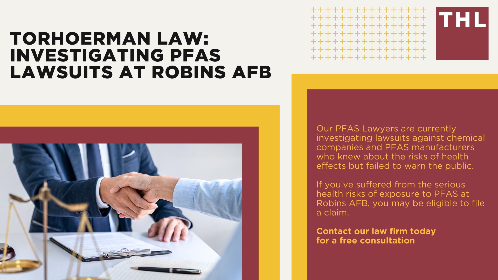 PFAS Chemicals at Dangerous Levels in Robins AFB Groundwater; Who May Have Been Exposed to PFAS in Drinking Water at Robins Air Force Base; What are PFAS Chemicals and Why are they Dangerous; Potential Human Health Effects of PFAS Exposure; Do You Qualify for a Robins Air Force Base PFAS Lawsuit; Gathering Evidence for a PFAS Claim; TorHoerman Law_ Investigating PFAS Lawsuits at Robins AFB