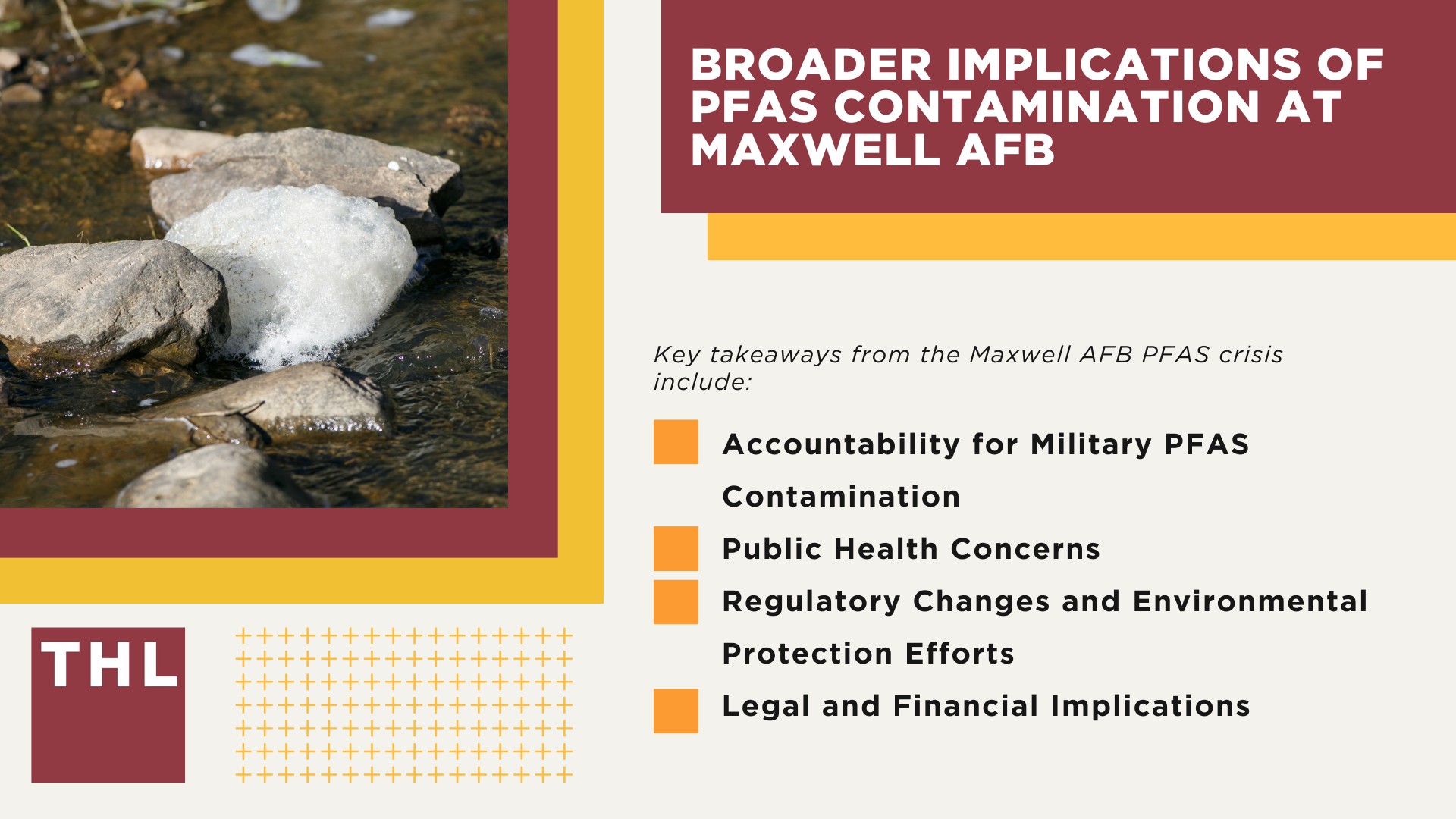 PFAS Contamination Detected at Dangerous Levels in Maxwell AFB Groundwater; Health Risks Linked to PFAS Contamination; Impacted Populations at Maxwell AFB; Addressing PFAS Contamination at Maxwell AFB; Broader Goals of the PFAS Litigation; Broader Implications of PFAS Contamination at Maxwell AFB