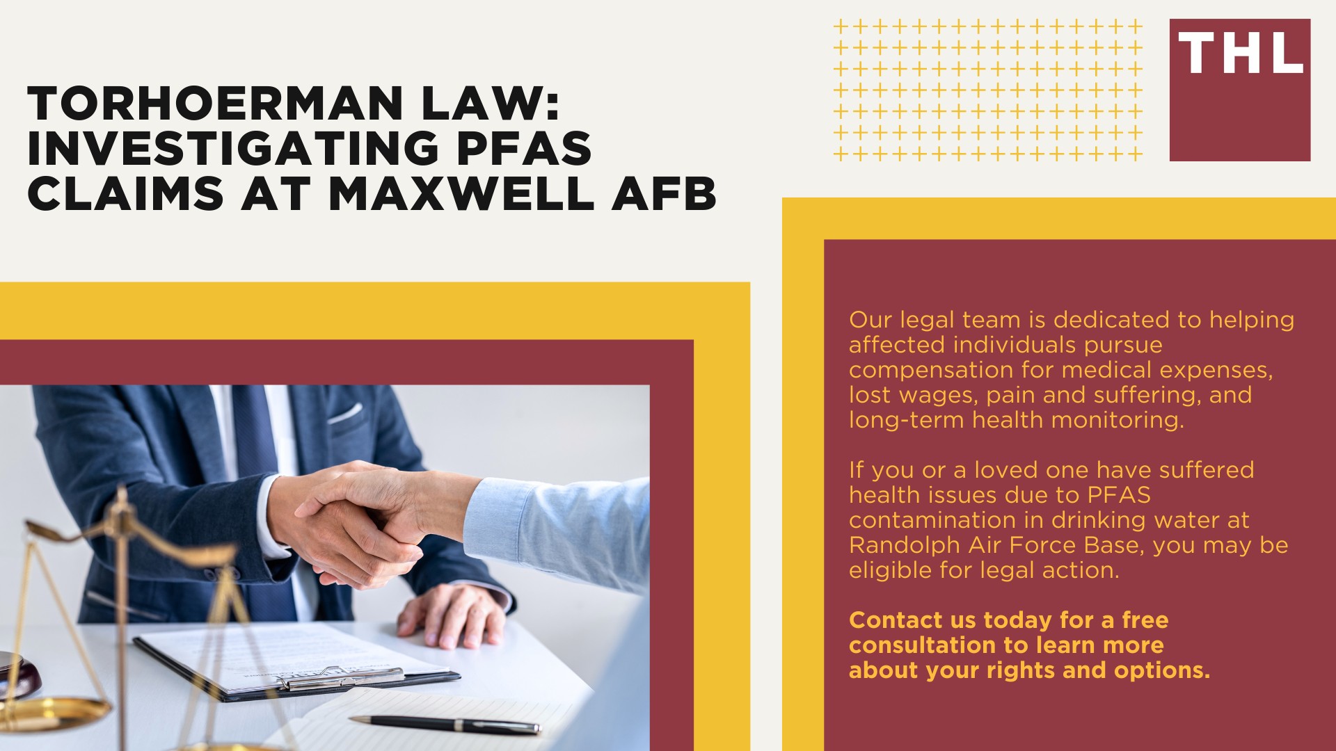 PFAS Contamination Detected at Dangerous Levels in Maxwell AFB Groundwater; Health Risks Linked to PFAS Contamination; Impacted Populations at Maxwell AFB; Addressing PFAS Contamination at Maxwell AFB; Broader Goals of the PFAS Litigation; Broader Implications of PFAS Contamination at Maxwell AFB; Do You Qualify for the Maxwell Air Force Base PFAS Lawsuit; Gathering Evidence; TorHoerman Law_ Investigating PFAS Claims at Maxwell AFB